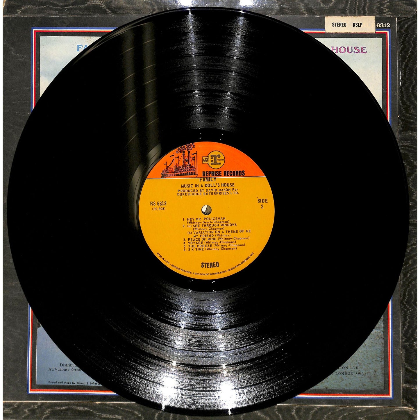 Family - Music In a Doll's House Vinyl Record RS 6312