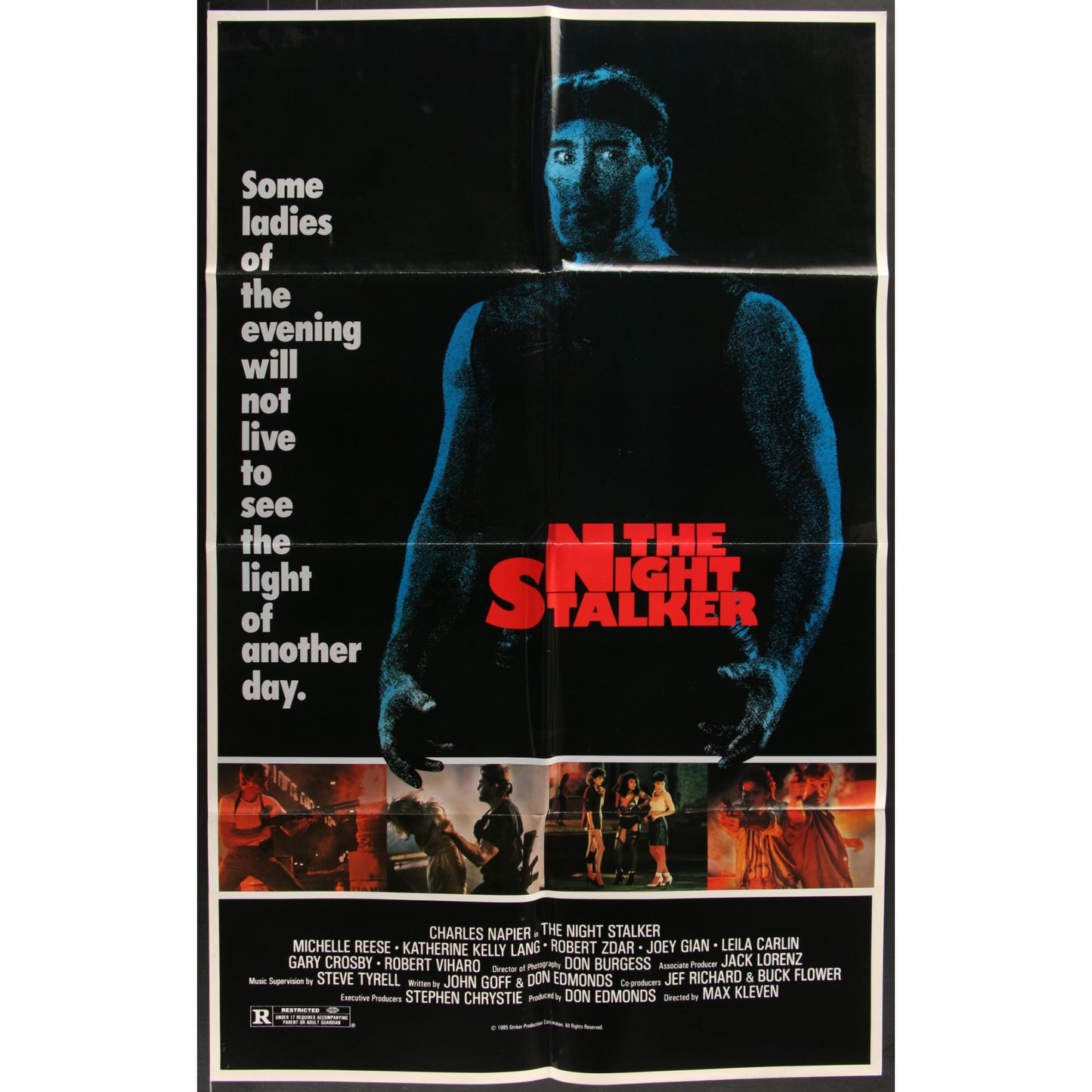 The Night Stalker (1986) Original Movie Poster Folded 27x41