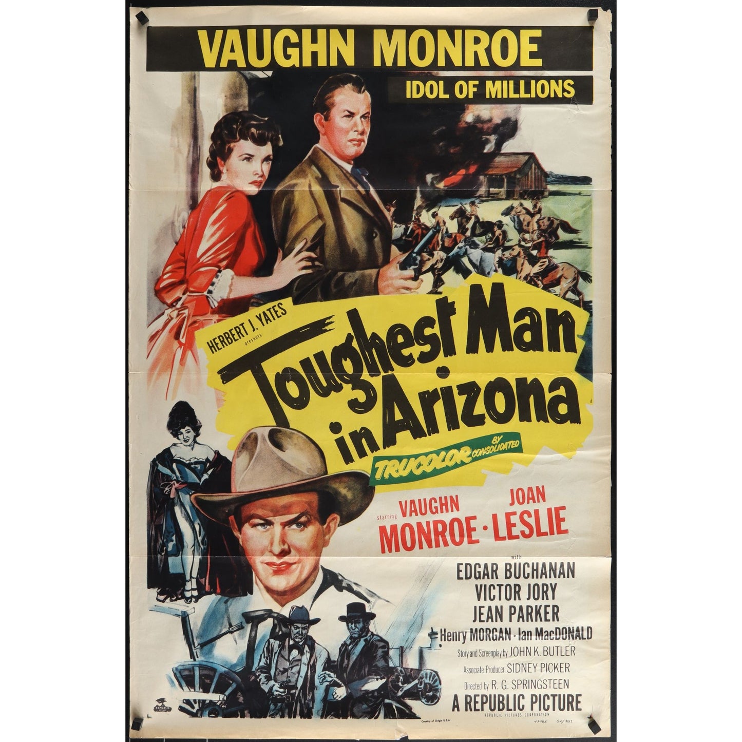 Toughest Man in Arizona (1952) Original Movie Poster 27x41