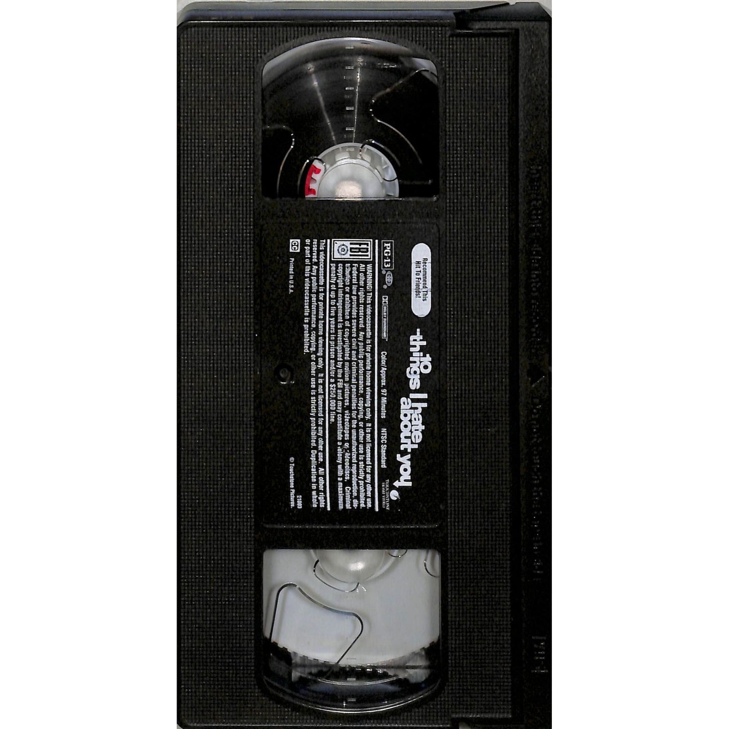 10 things I hate about you (1999) VHS Tape Good condition