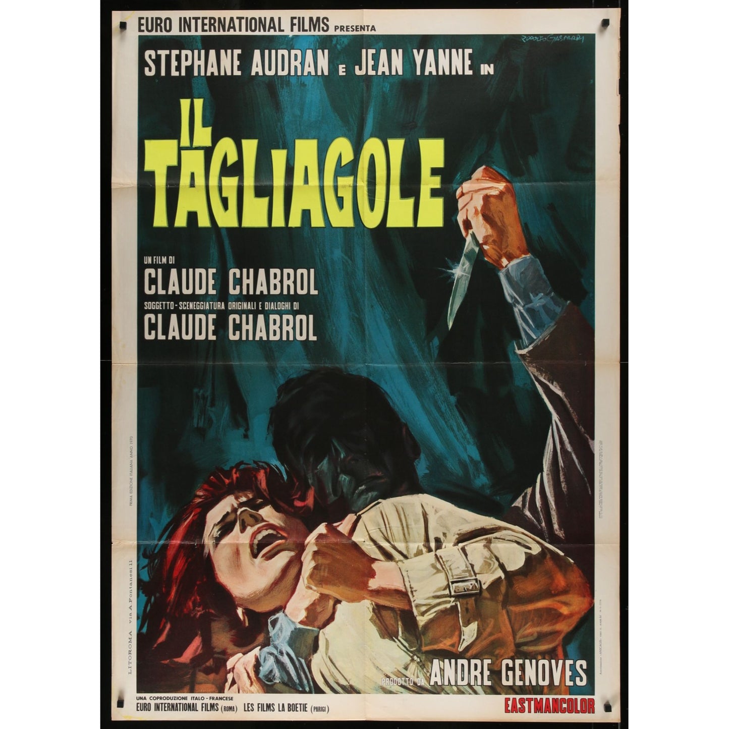 The Butcher (1970) Original Italian 1P Movie Poster Folded 39x55