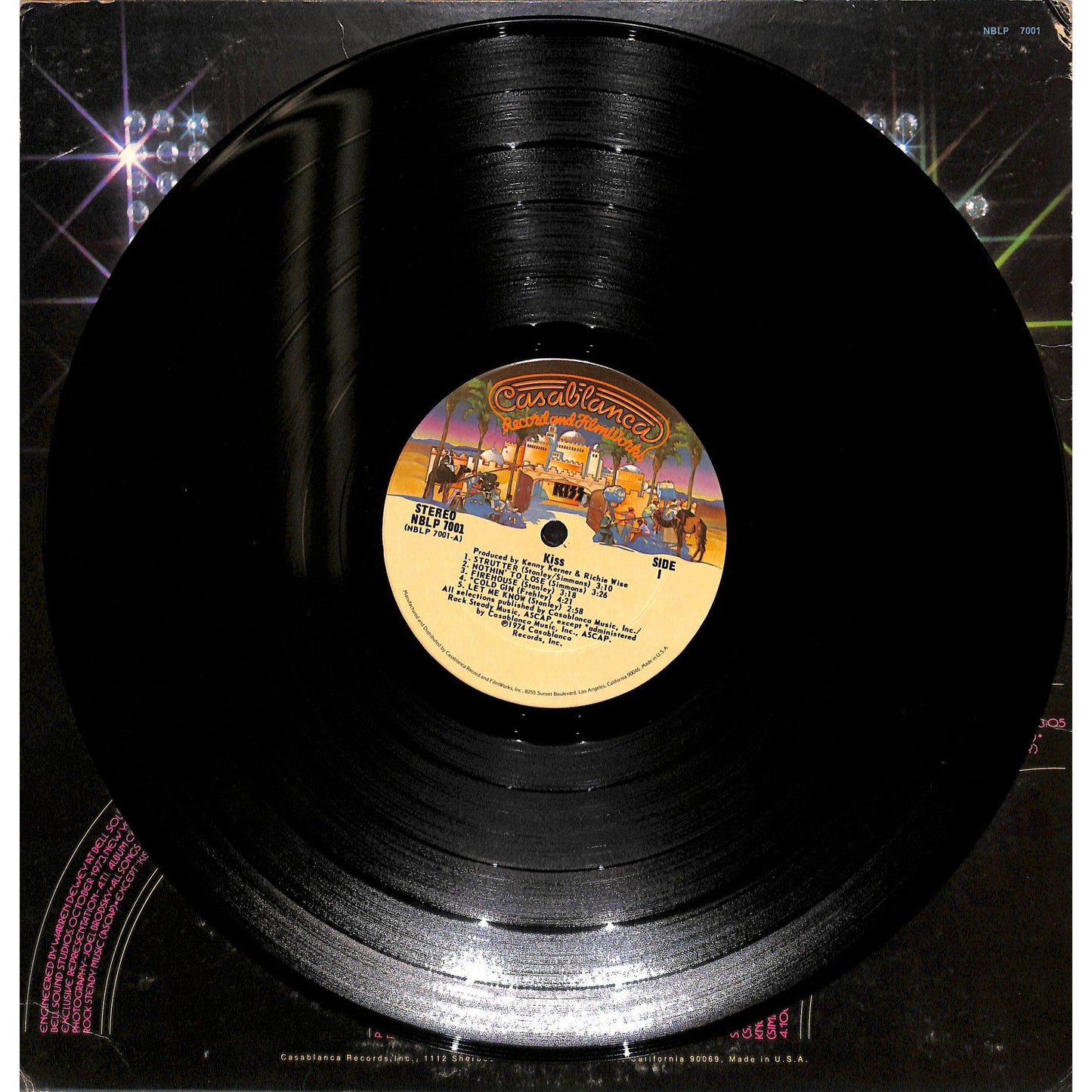 Kiss Self-Titled Vinyl Record NBLP 7001
