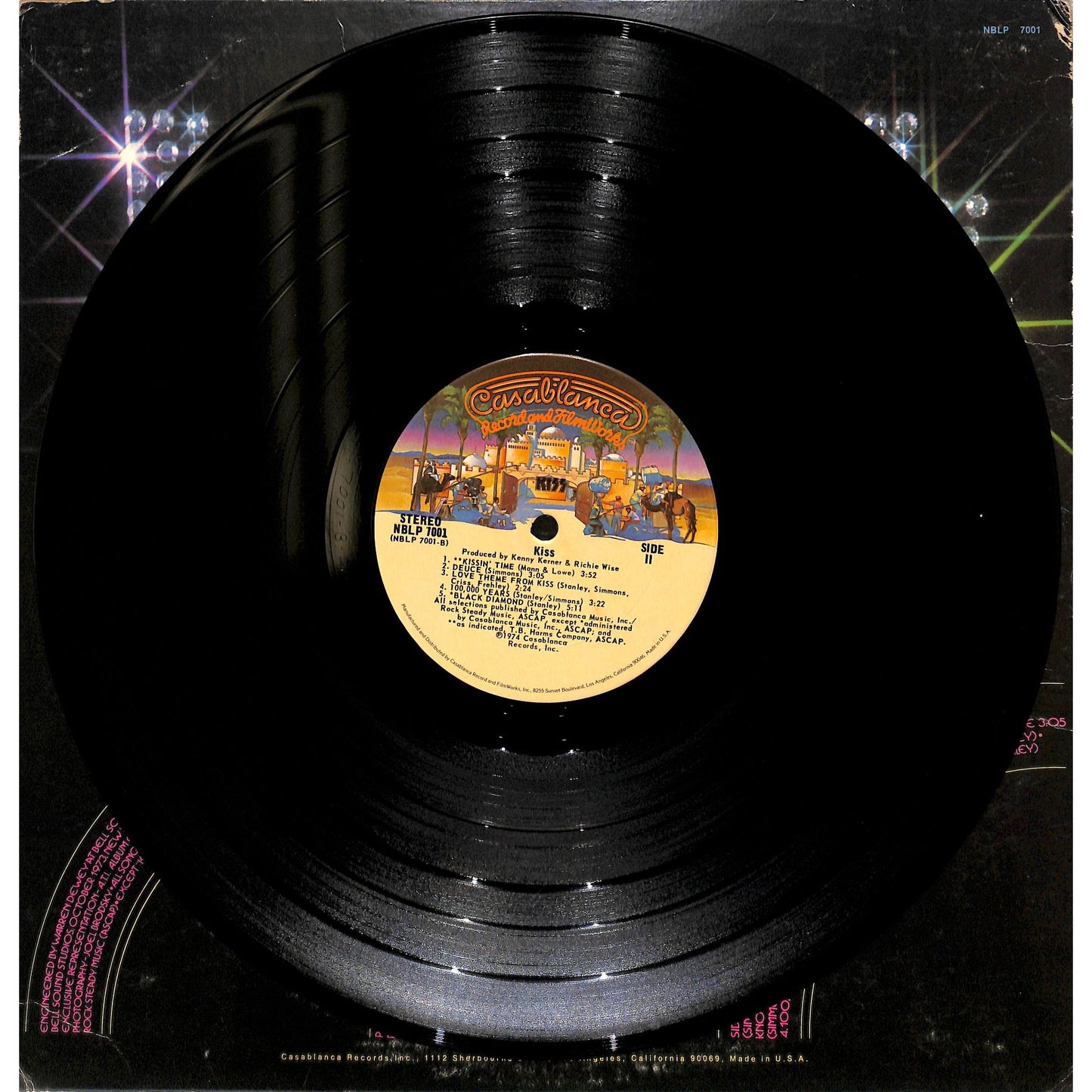 Kiss Self-Titled Vinyl Record NBLP 7001