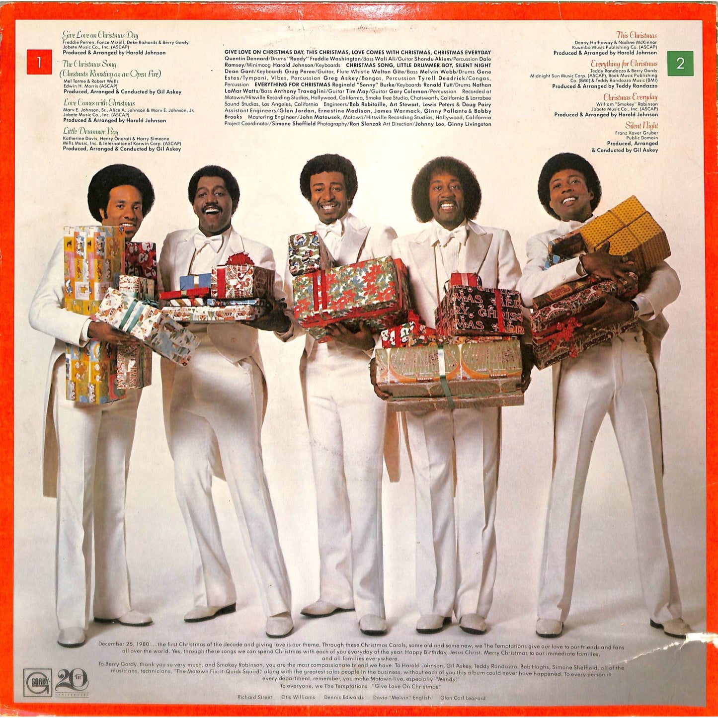 The Temptations - Give Love at Christmas (1980) Vinyl Record G8-998M1
