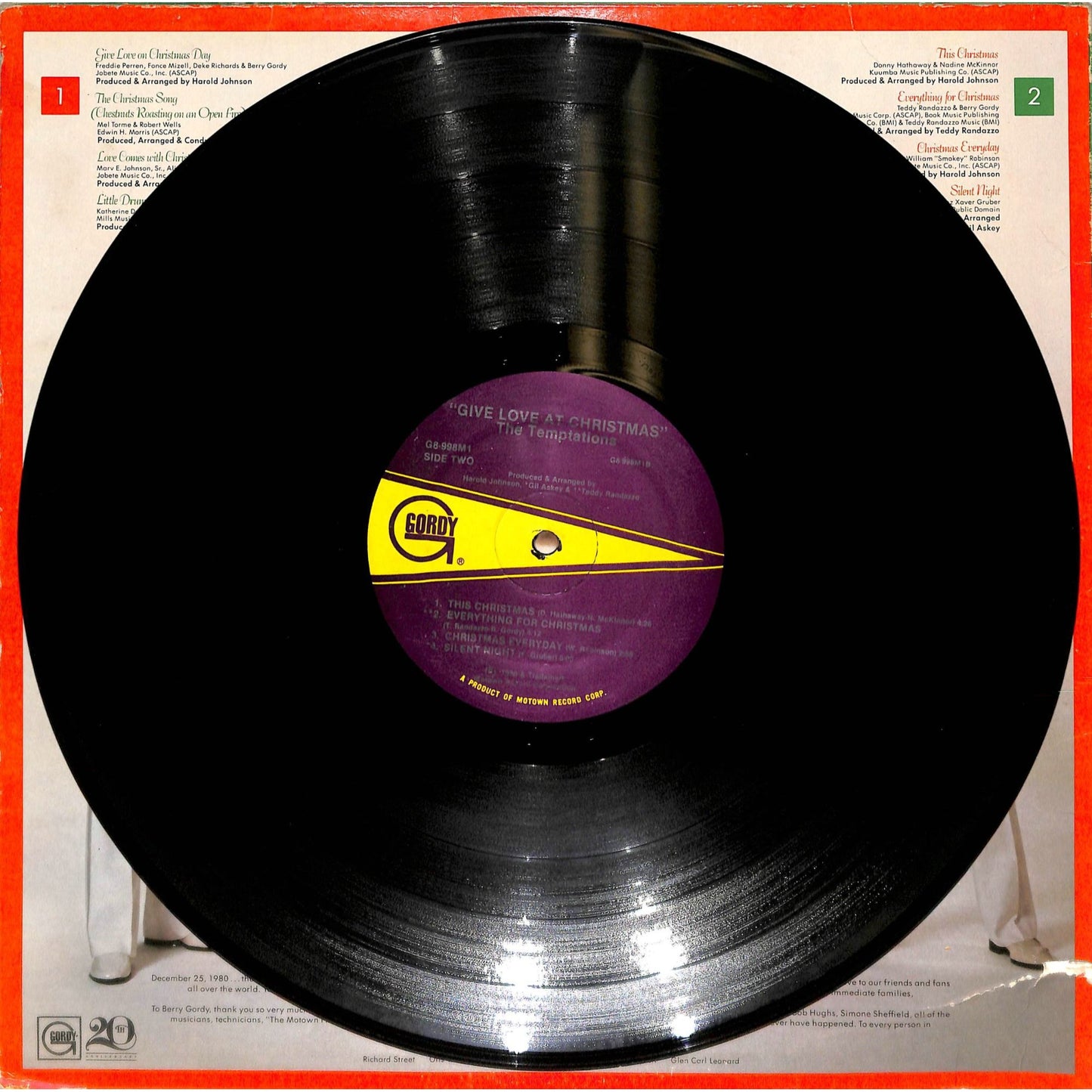 The Temptations - Give Love at Christmas (1980) Vinyl Record G8-998M1