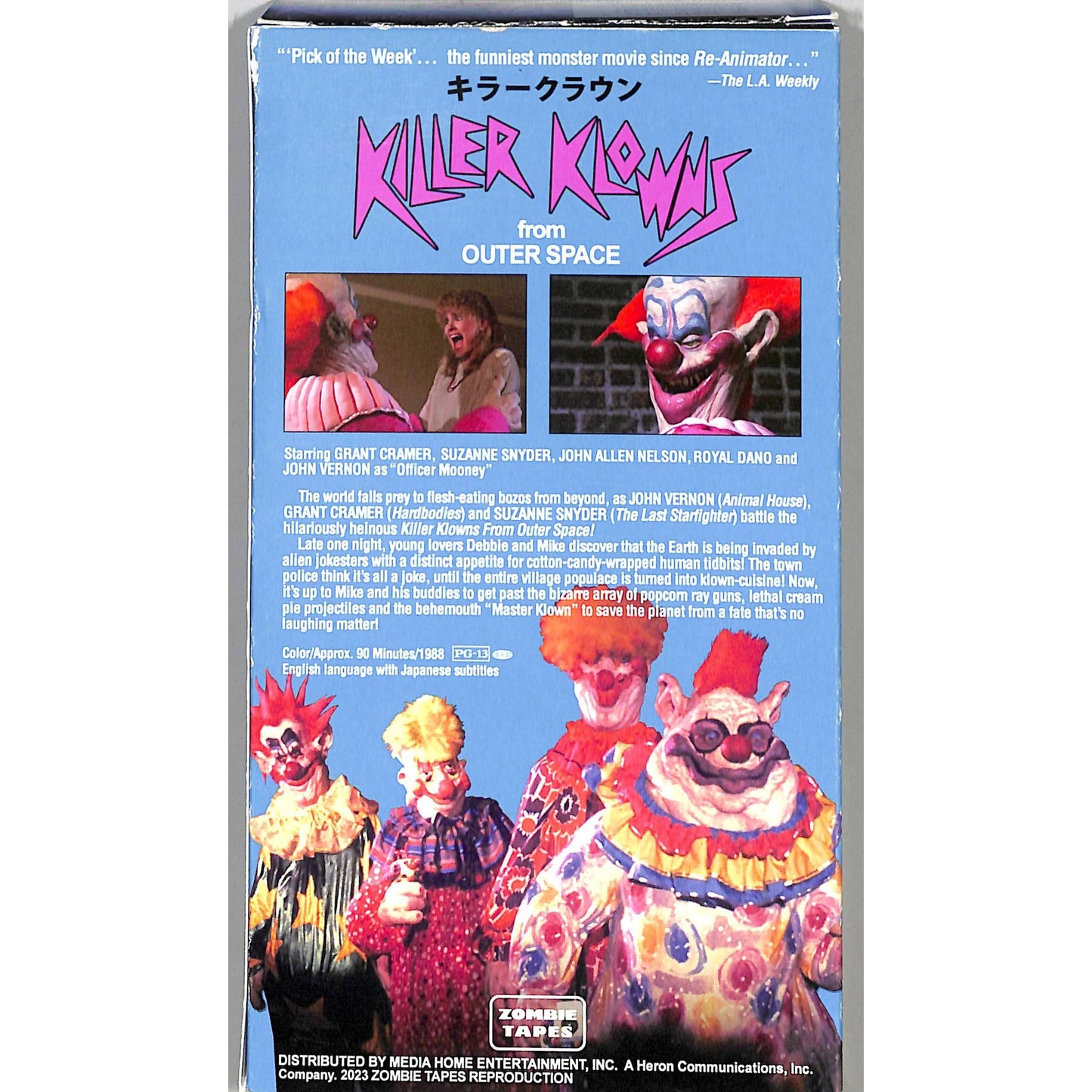 Killer Klowns from Outer Space (1988) VHS Tape Good condition