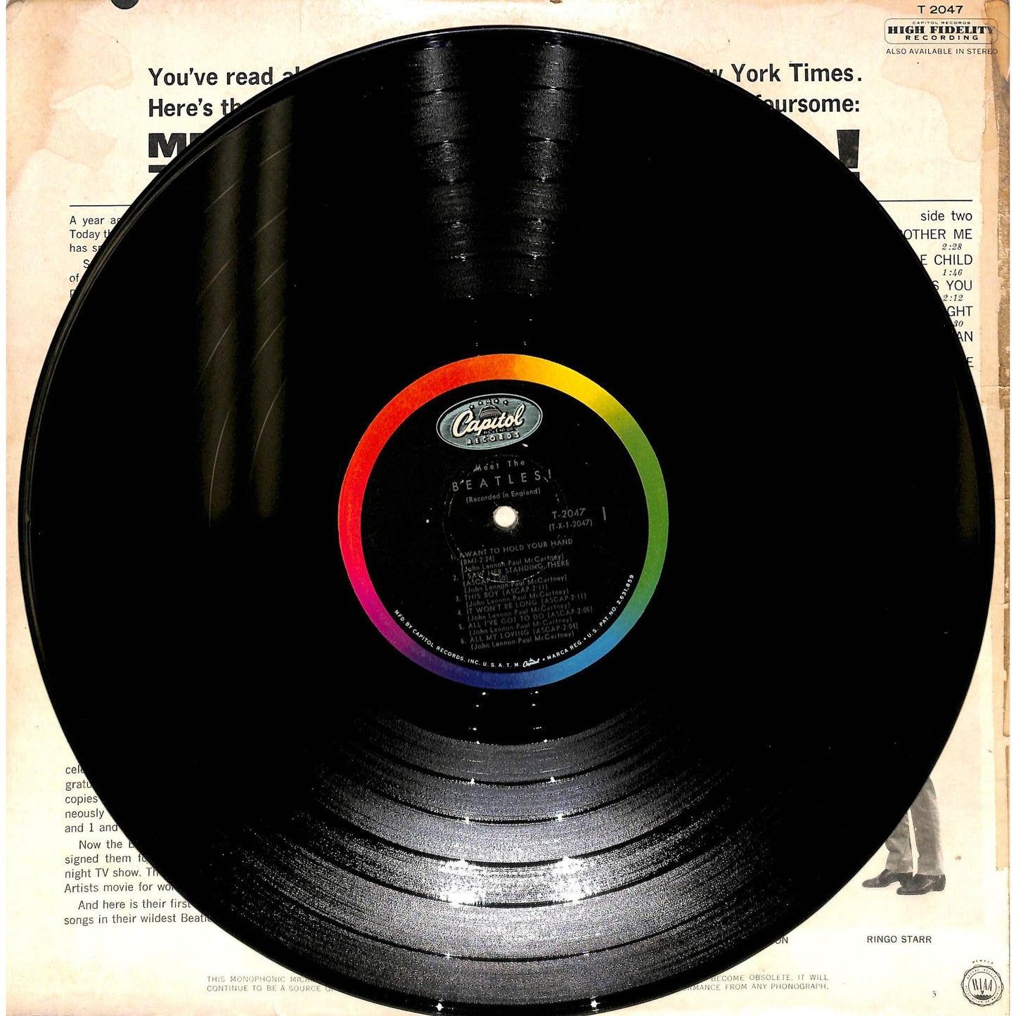 The Beatles - Meet the Beatles Vinyl Record T-2047