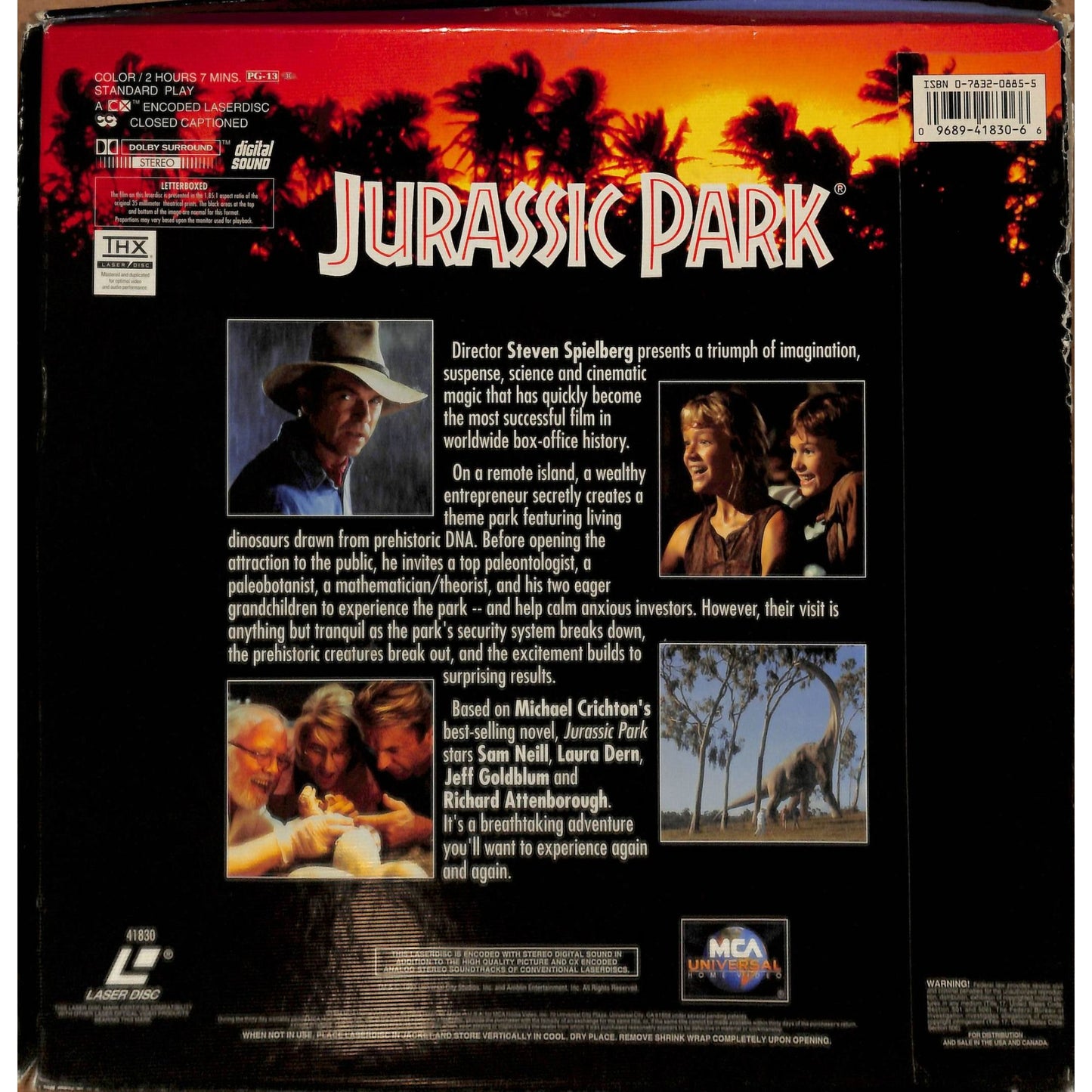 Jurassic Park (1993) Laserdisc Video