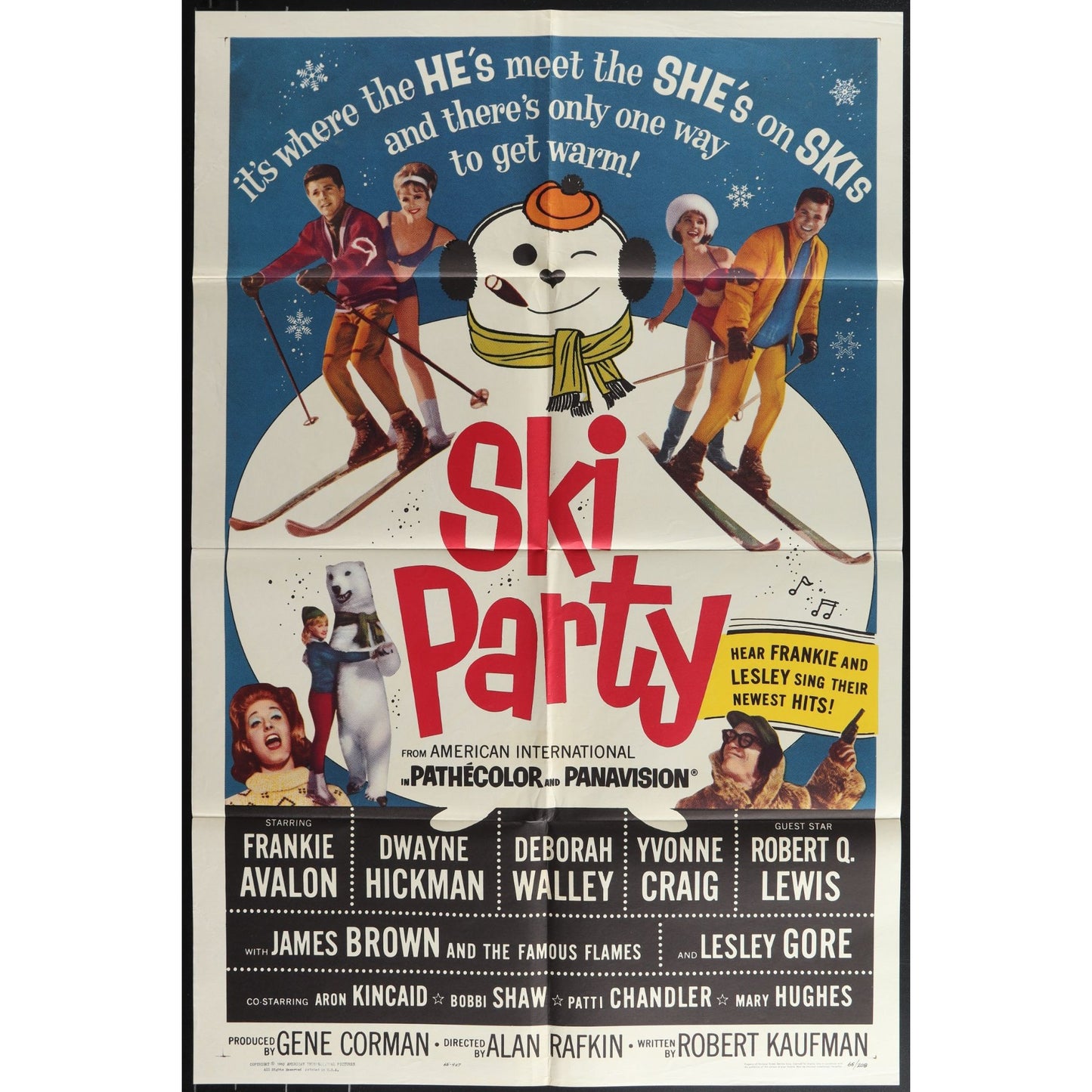 Ski Party (1965) Original Movie Poster Folded 27x41