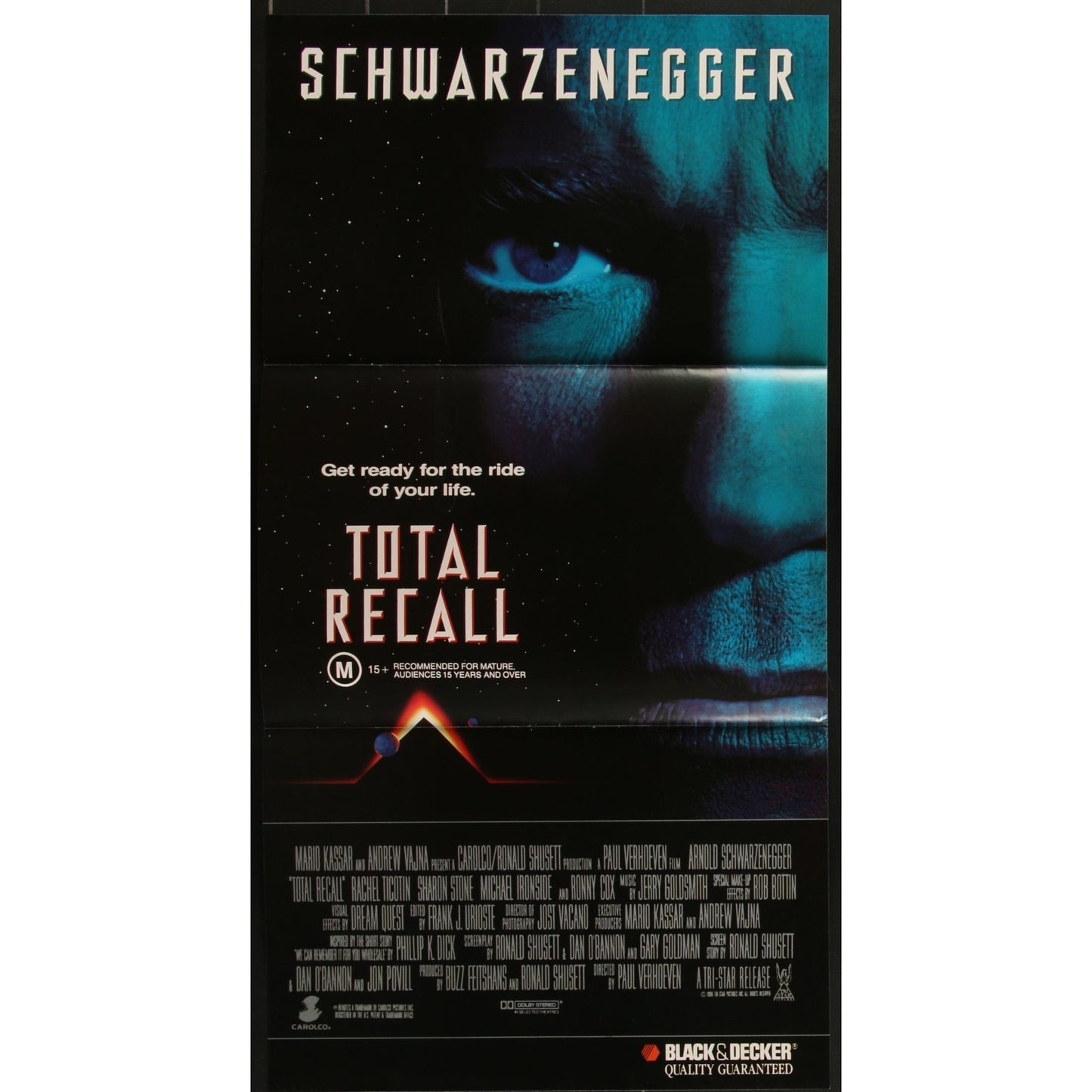 Total Recall (1990) Original Day Bill Movie Poster