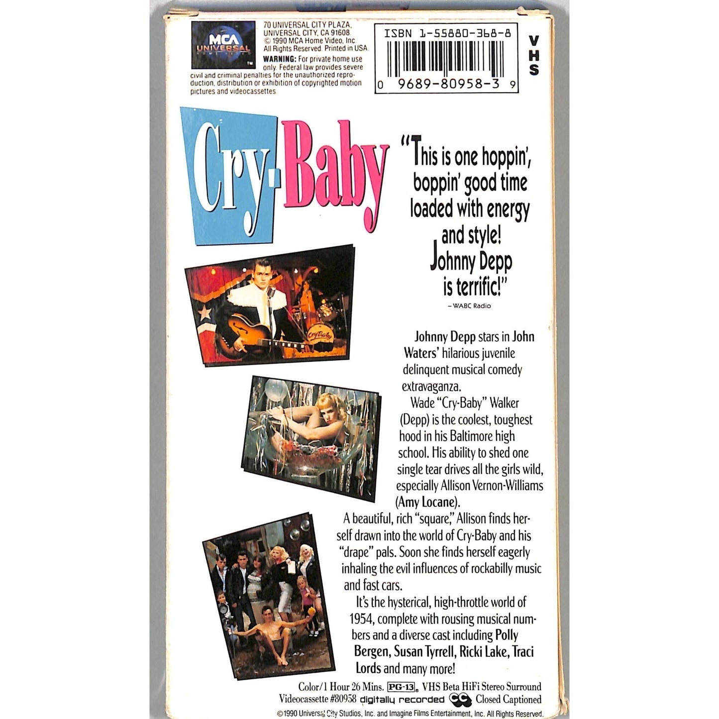 Cry-Baby (1990) VHS Tape Good condition