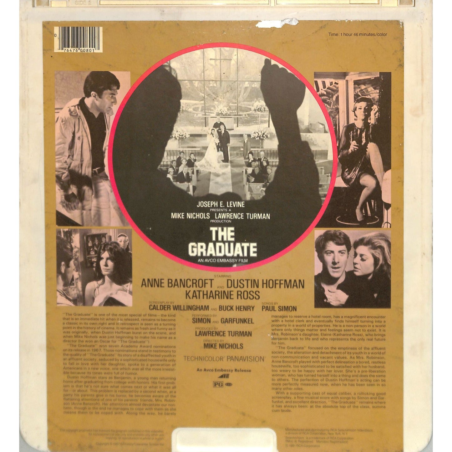 The Graduate (1967) Vintage CED Videodisc
