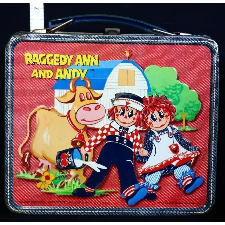 Vintage Raggedy Ann & Andy lunchbox w/ thermos