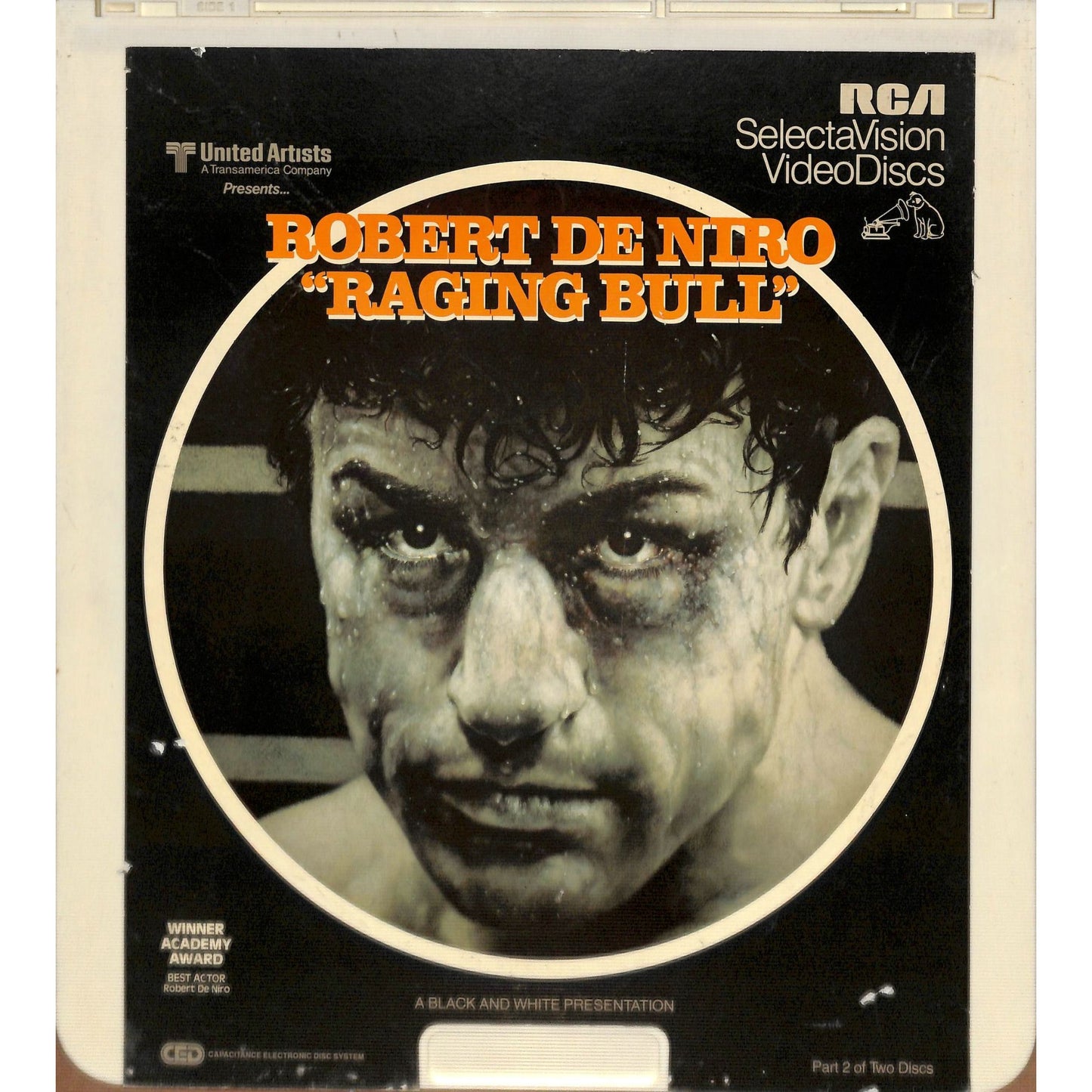 Raging Bull Part 1 and 2 (1980) Vintage CED Videodisc TESTED WORKING