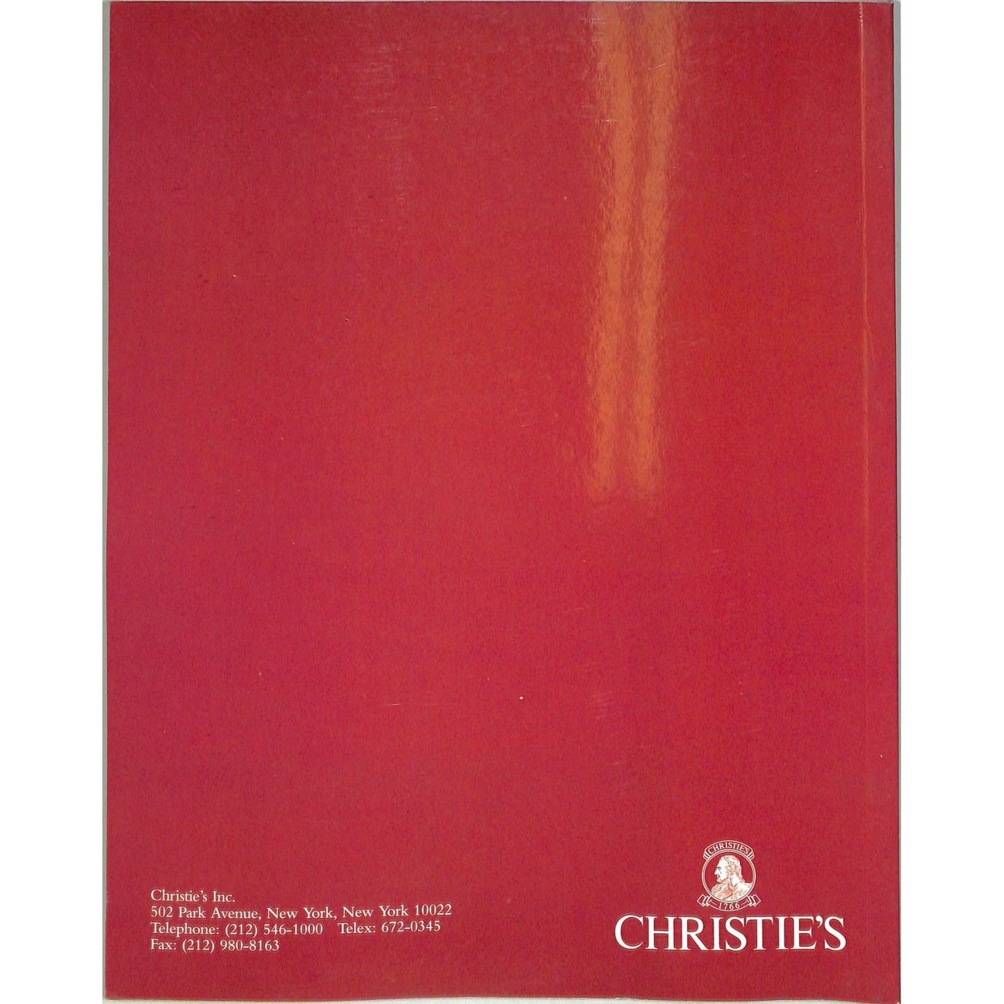 Christie's Contemporary Art Part 2 Auction Catalog November 15, 1995