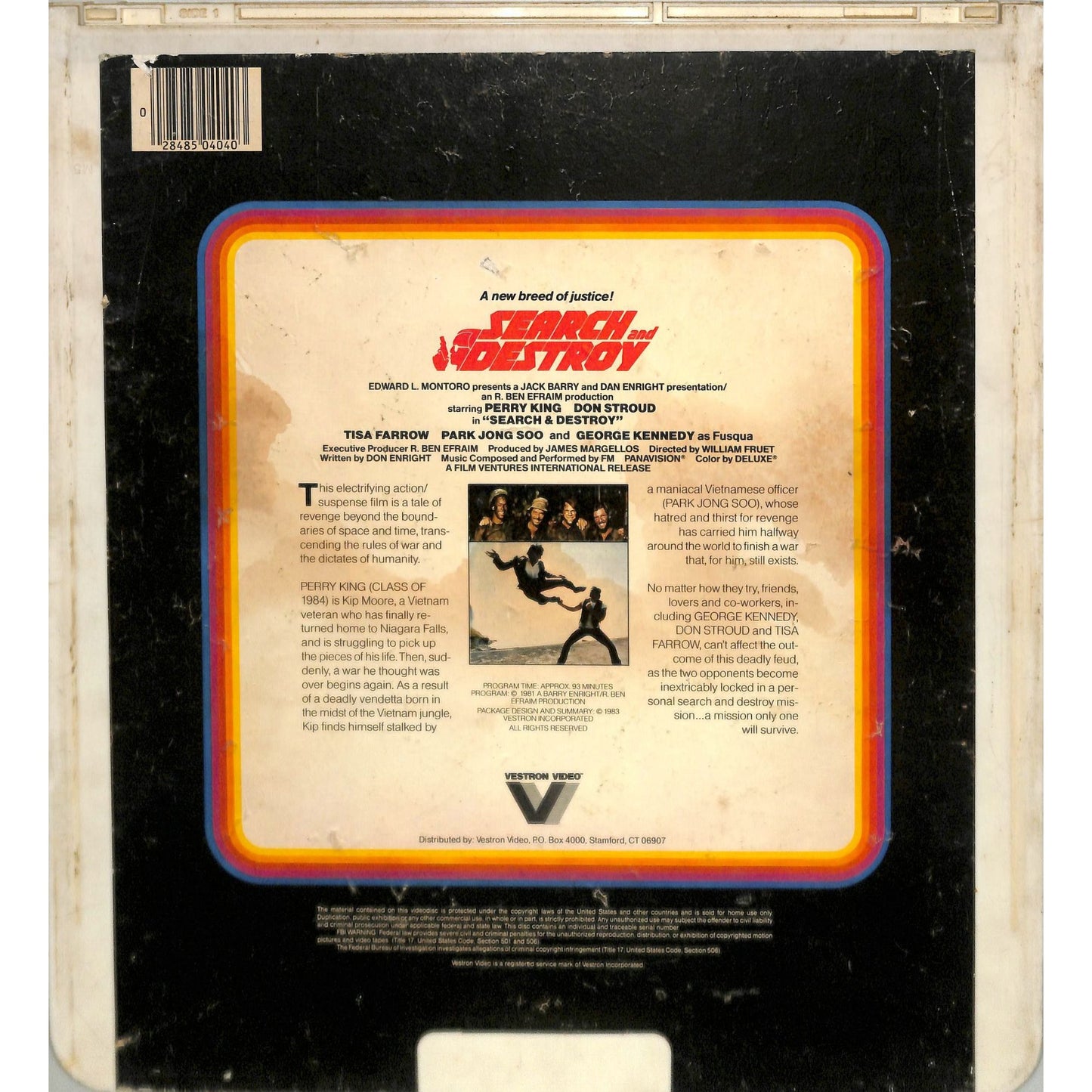 Search and Destroy (1979) Vintage CED Videodisc