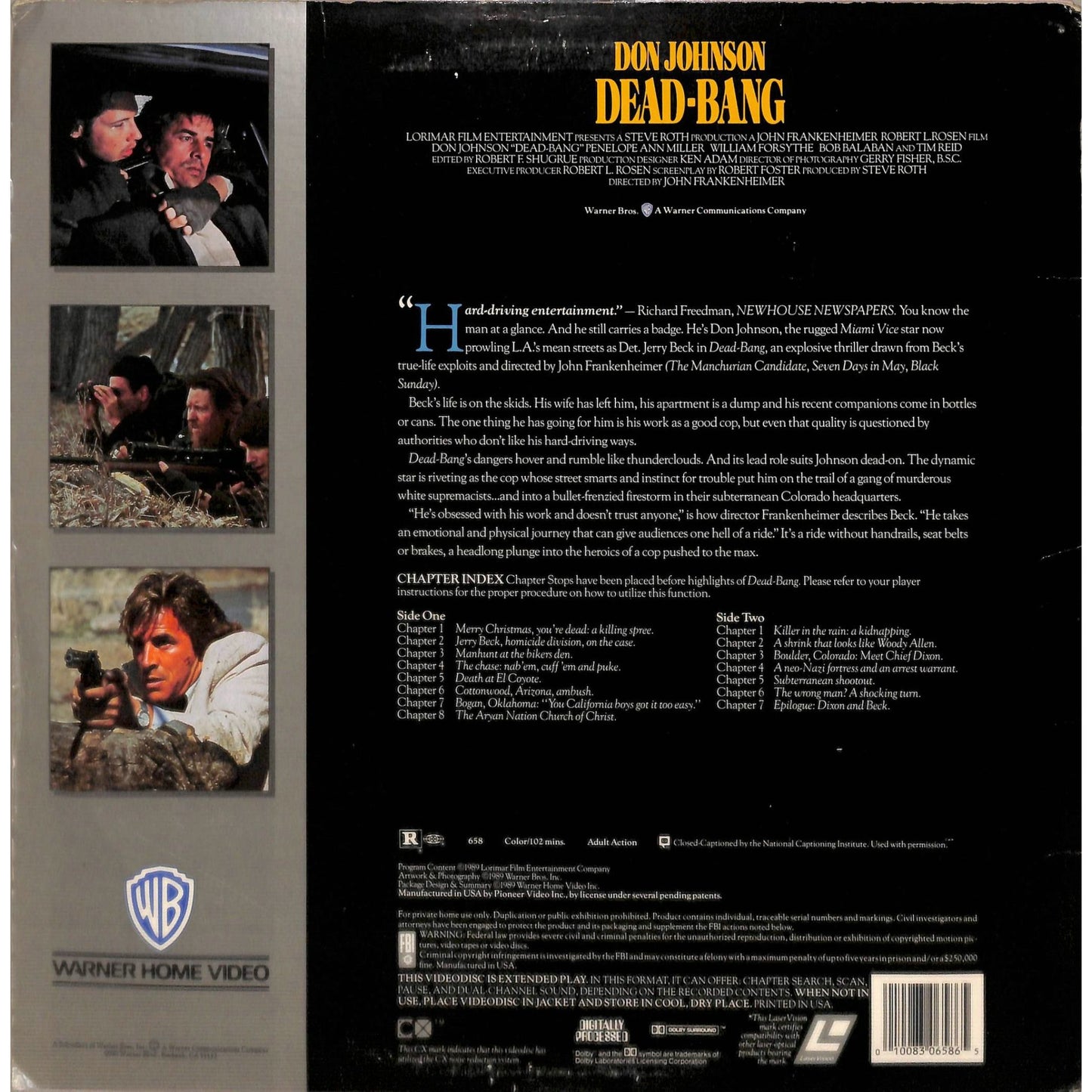 Dead Bang (1989) Laserdisc