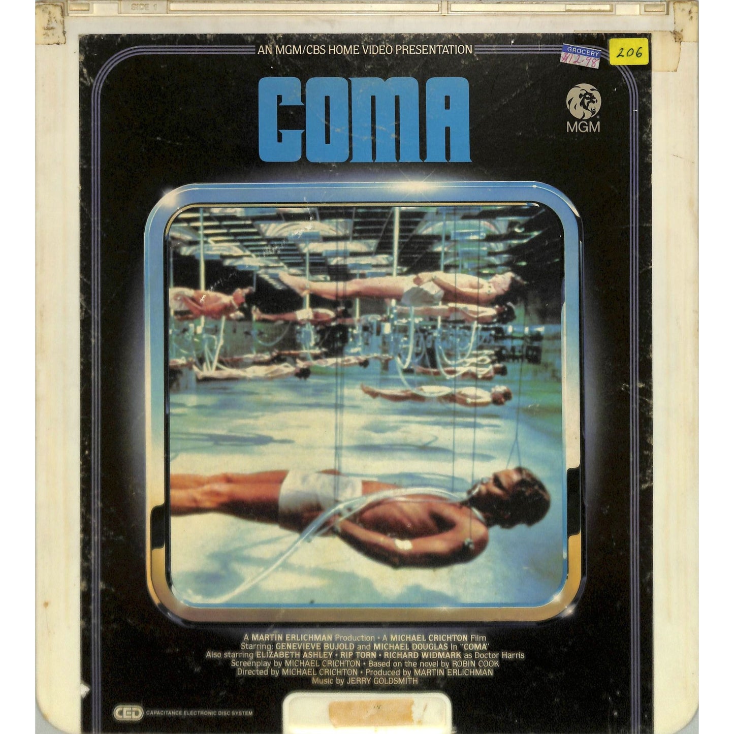 Coma (1978) CED Videodisc TESTED WORKING