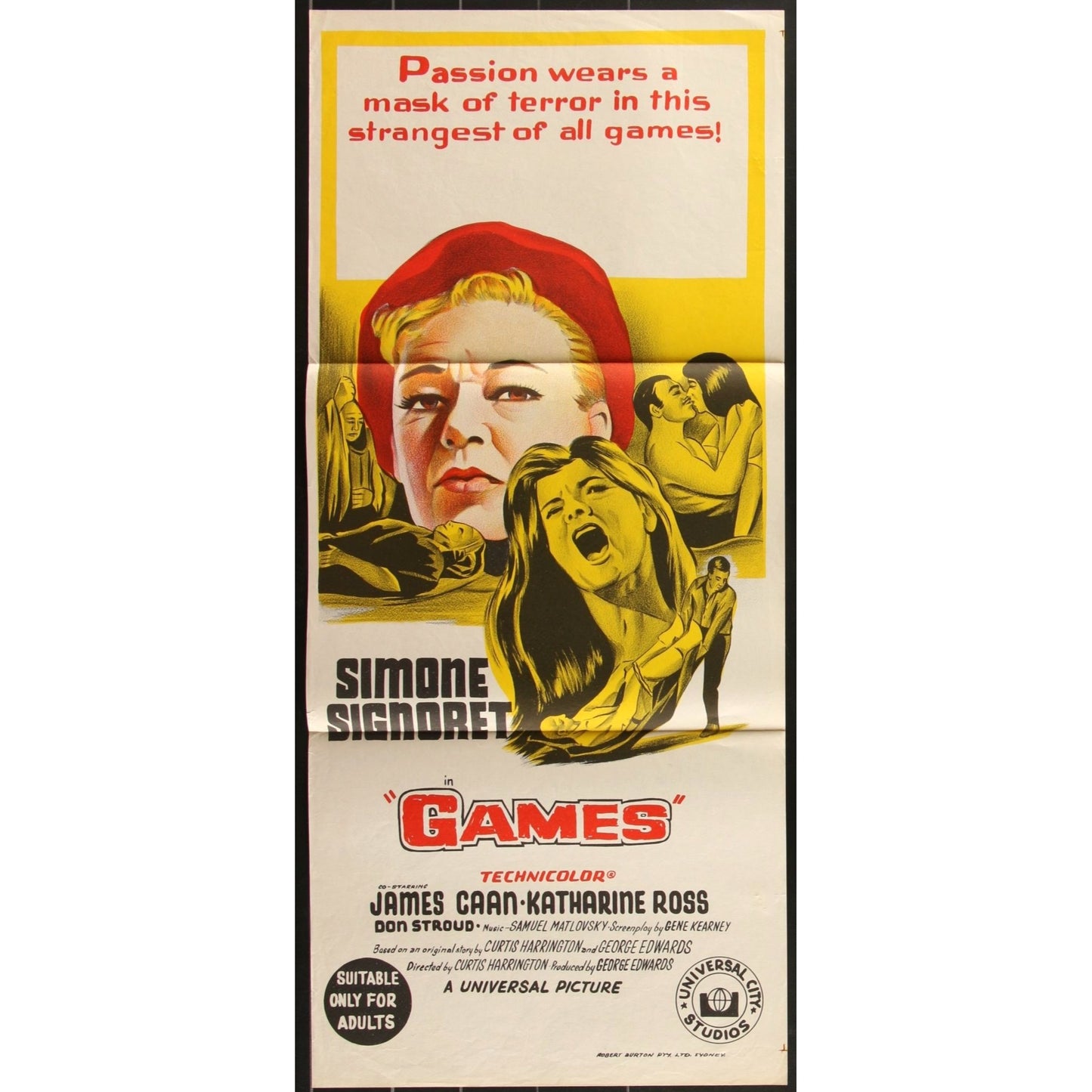 Games (1967) Original Australian Day Bill Movie Poster