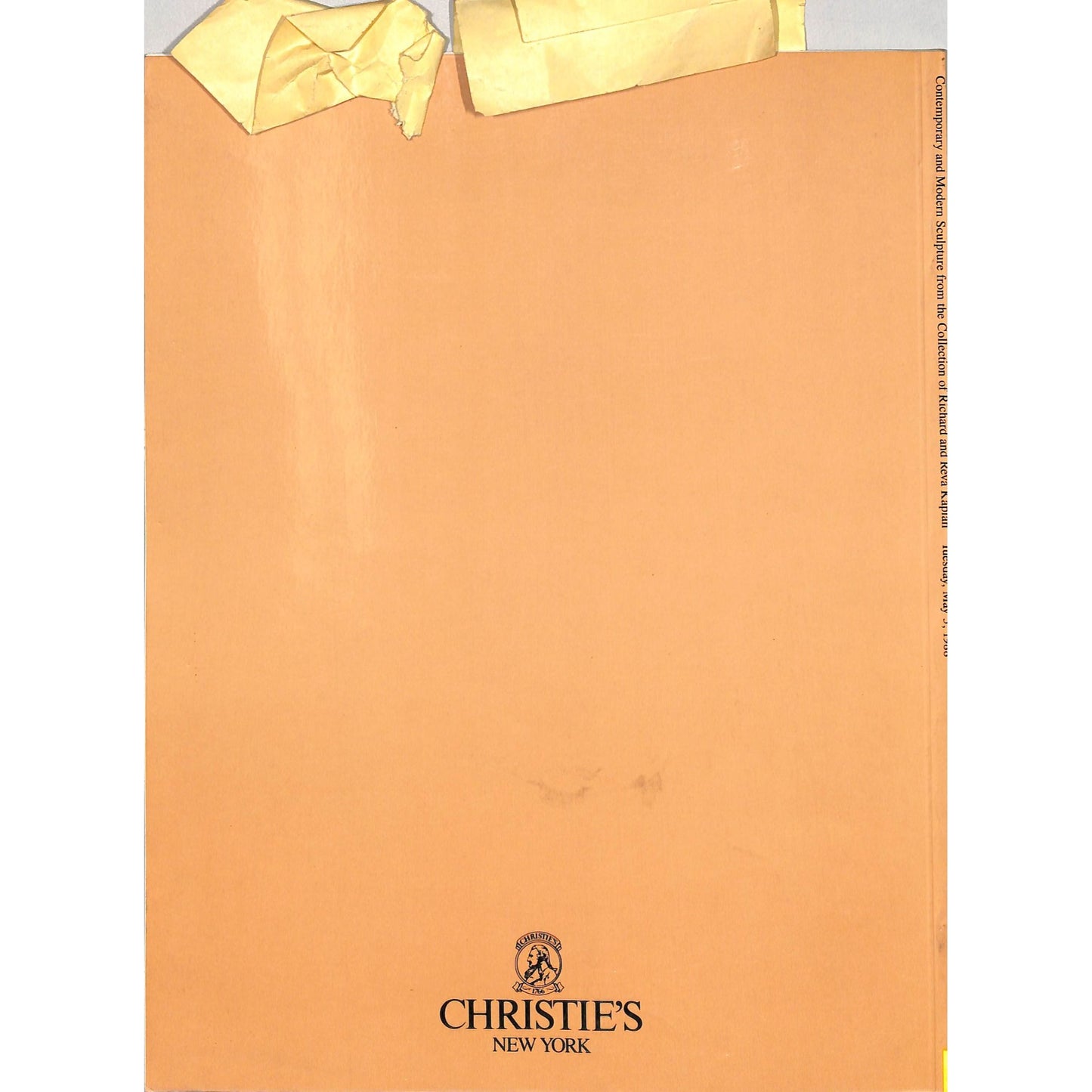 Christie's Collection of Richard & Reva Kaplan Auction Catalog May 3,1988