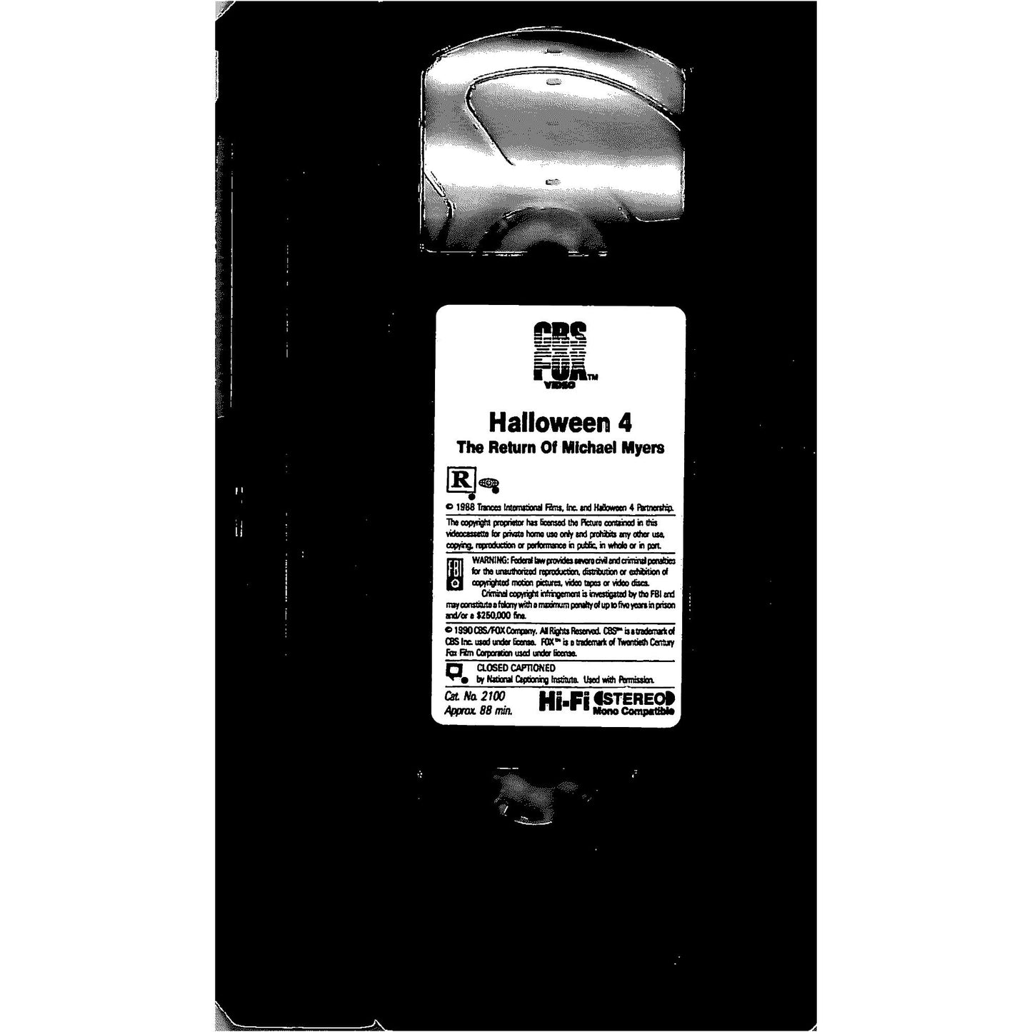 Halloween 4 The Return of Michael Myers (1990) VHS Release