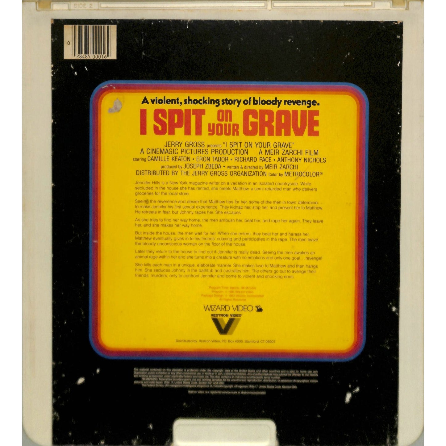 I Spit on Your Grave (1978) CED RCA SelectaVision TESTED WORKING