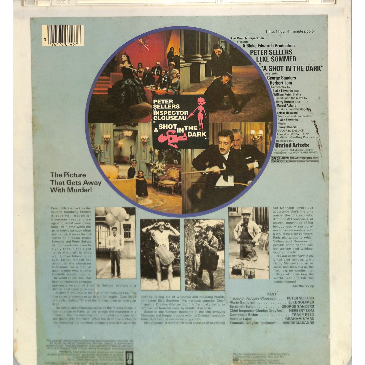 A Shot in the Dark (1964) Vintage CED Videodisc