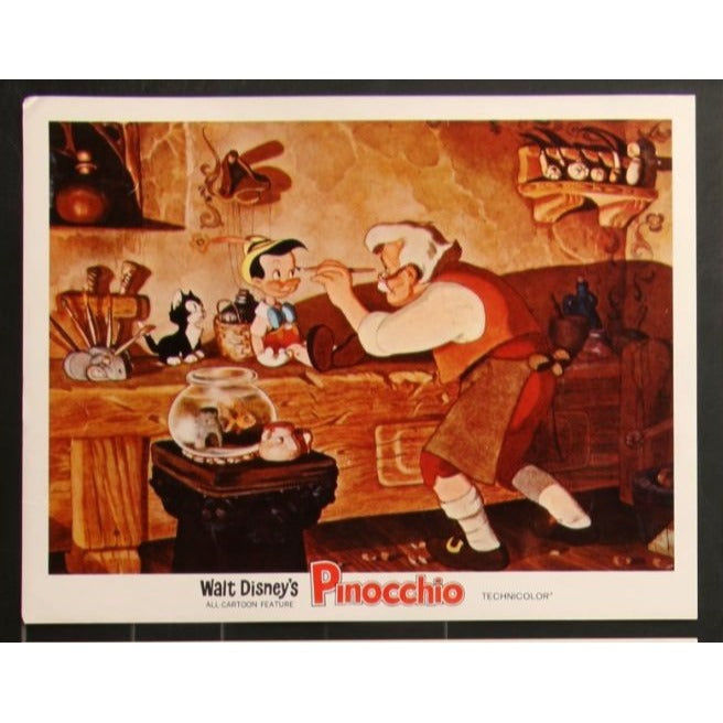 Pinocchio (1940 Re-release) Original Lobby Card Movie Poster 11x14