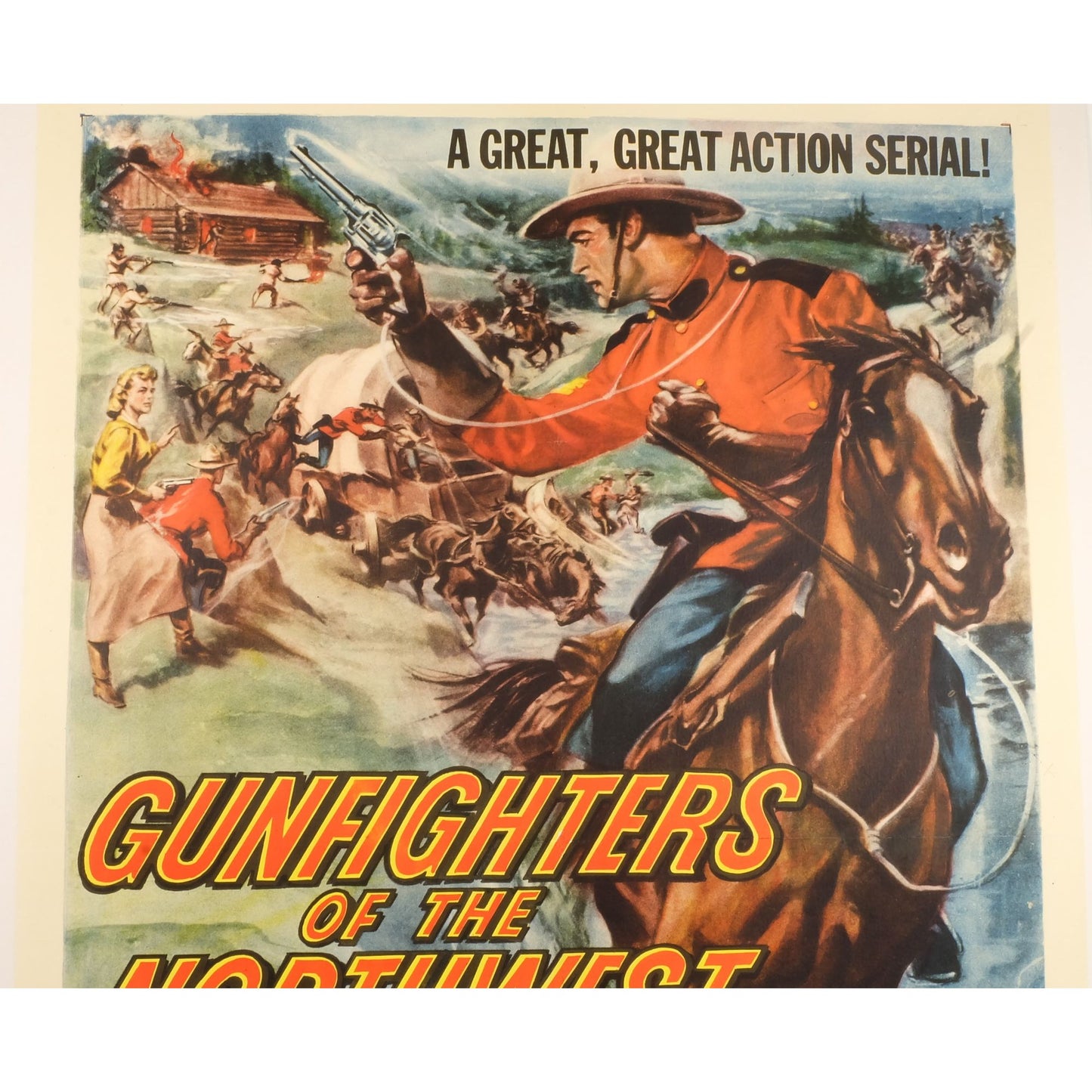 Gunfighters of the Northwest (1954) Linenbacked Restored Columbia Serial Poster