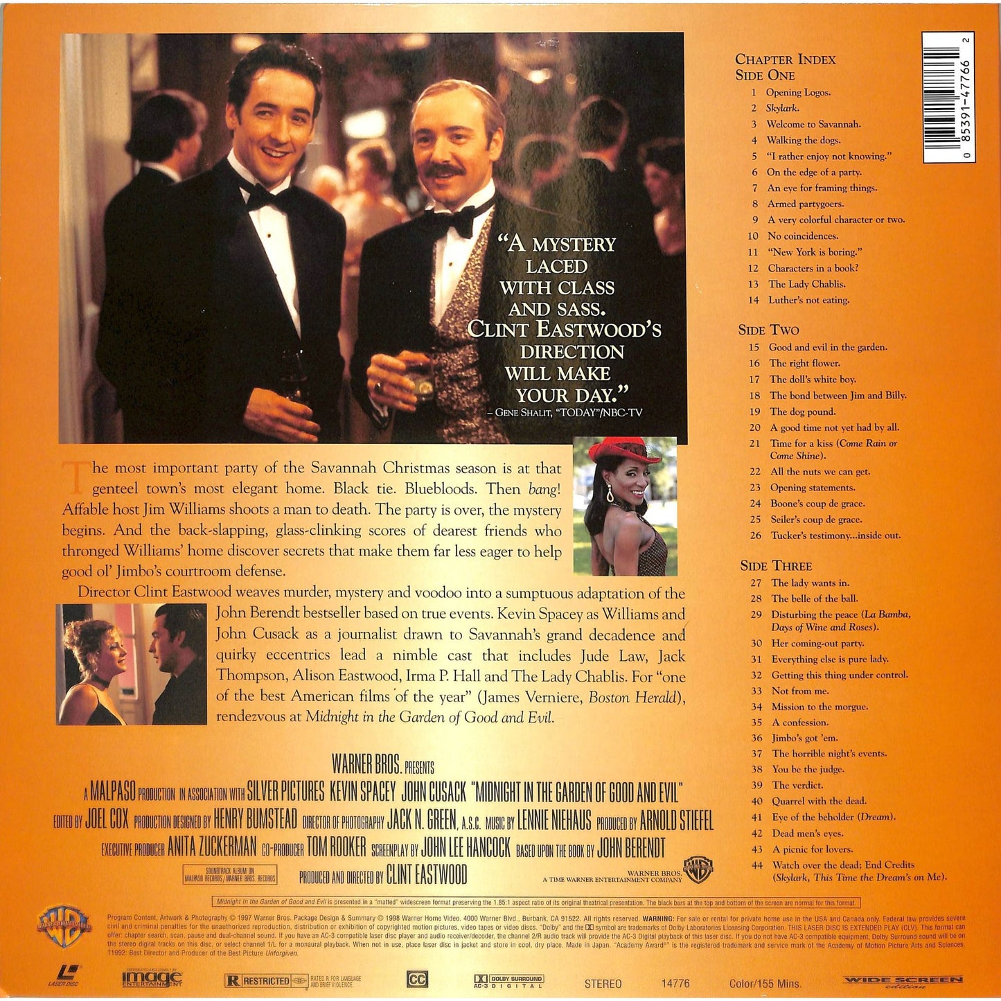 Midnight in the Garden of Good and Evil (1997) Laserdisc