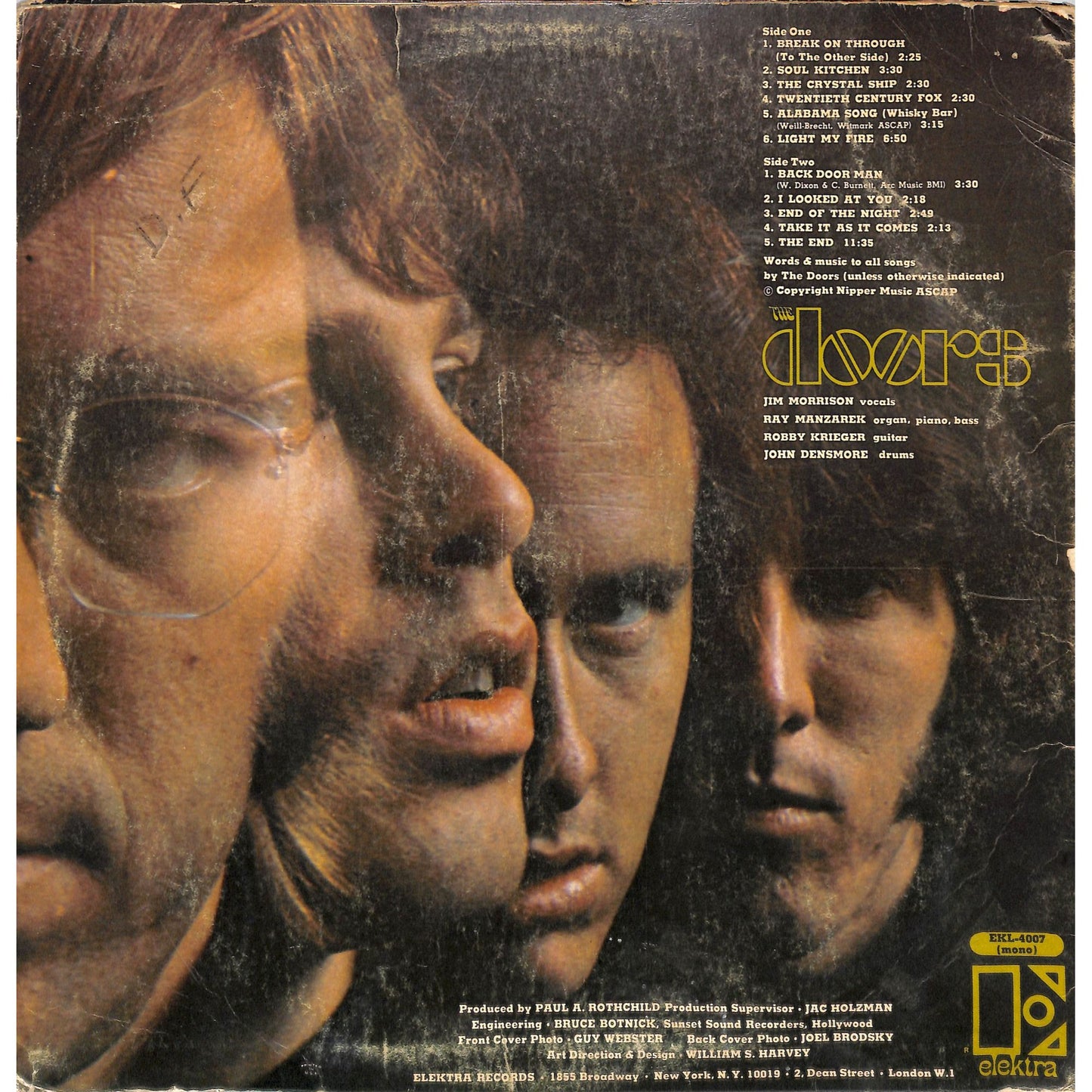 The Doors Self-Titled Vinyl Record EKS-74007