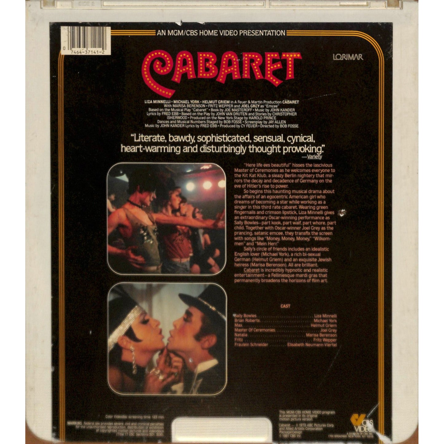 Cabaret (1972) Vintage CED RCA SelectaVision Videodisc TESTED WORKING