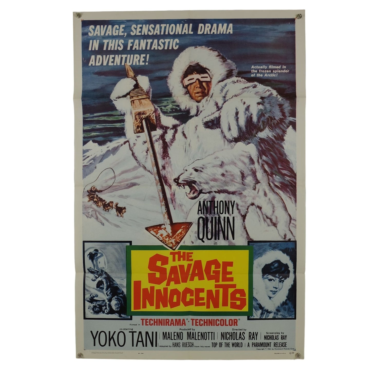 The Savage Innocents (1960) Original Movie Poster Folded 27x41