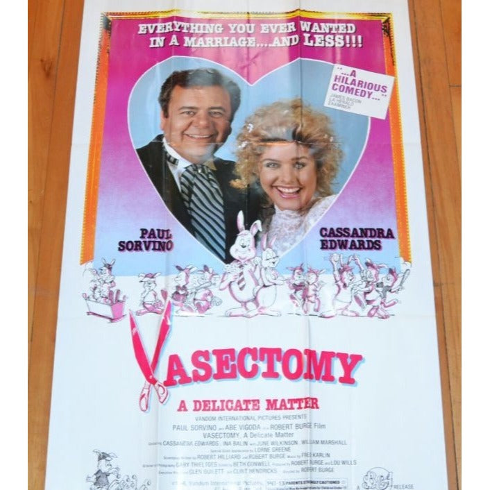 Vasectomy: A Delicate Matter (1988) Original Movie Poster Folded 27x41