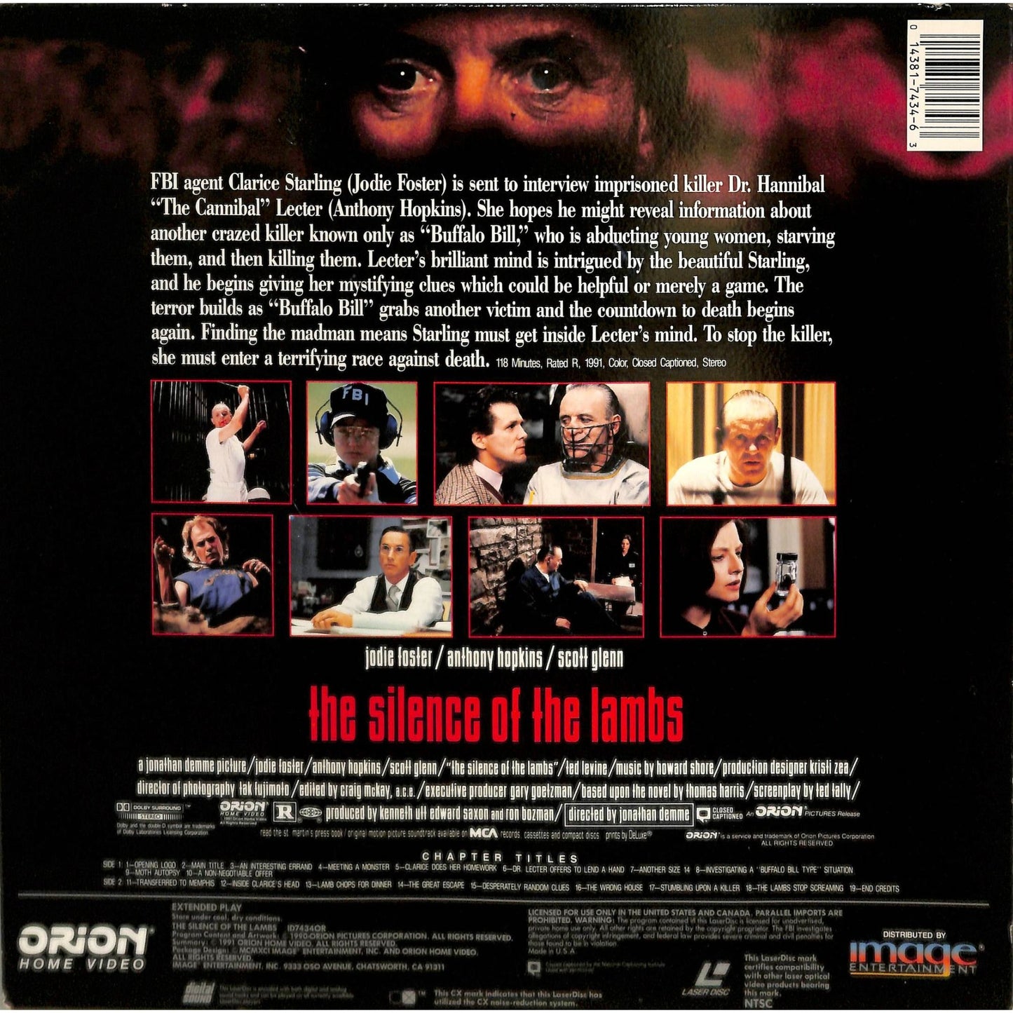 The Silence of the Lambs (1991) Laserdisc