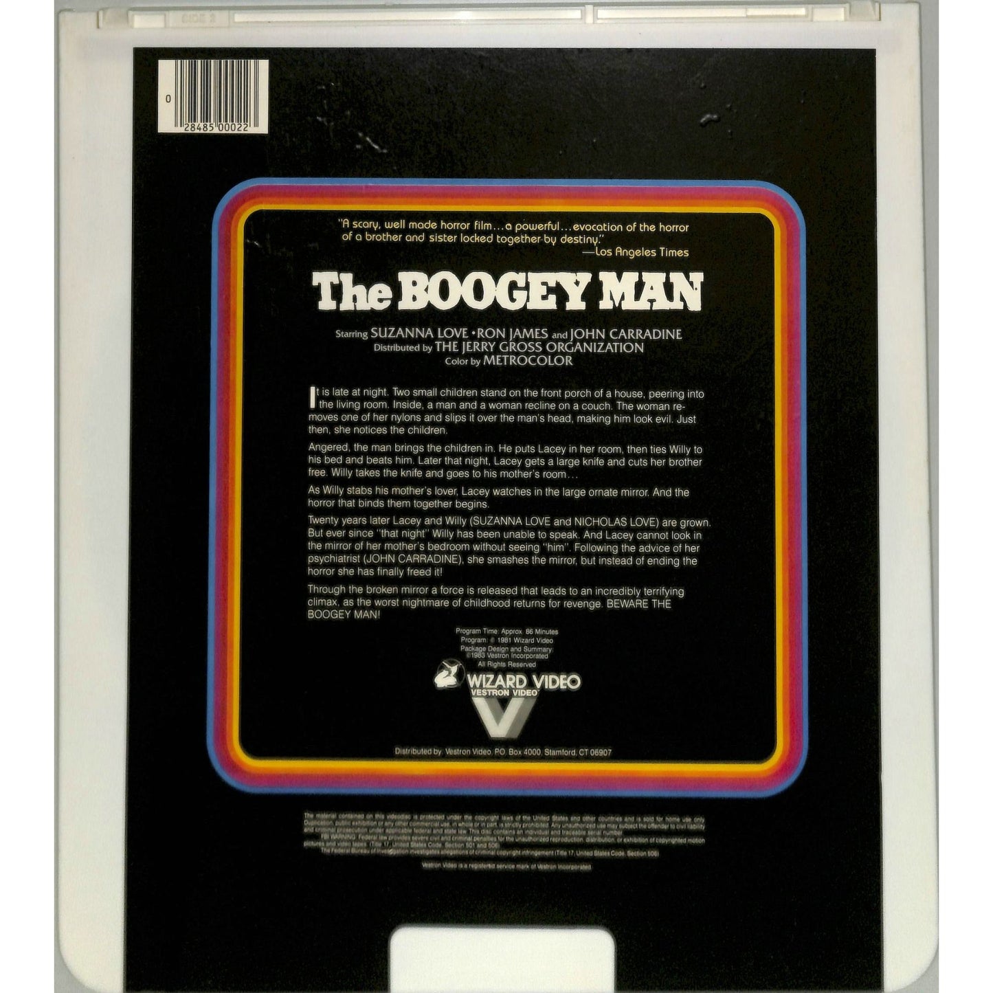 The Boogey Man (1980) CED RCA SelectaVision TESTED WORKING