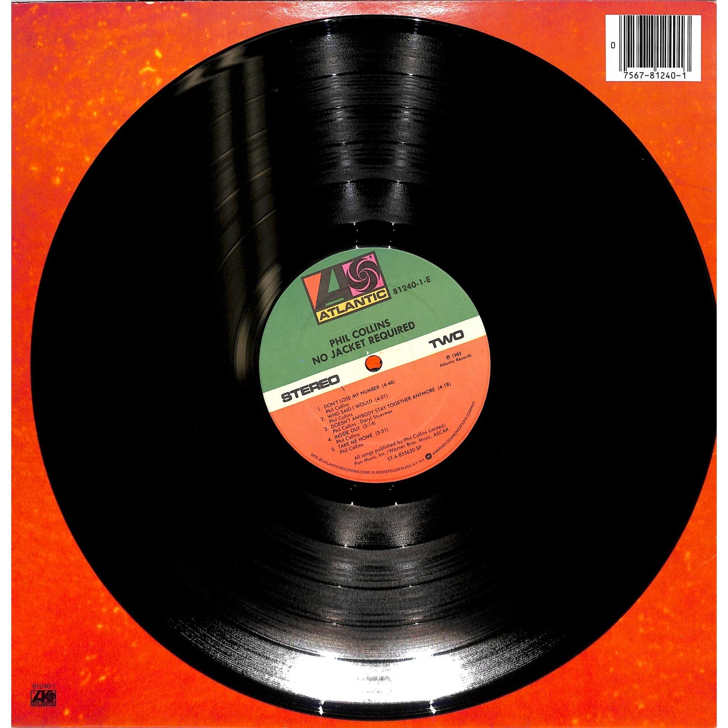 Phil Collins - No Jacket Required Vinyl Record 81240-1