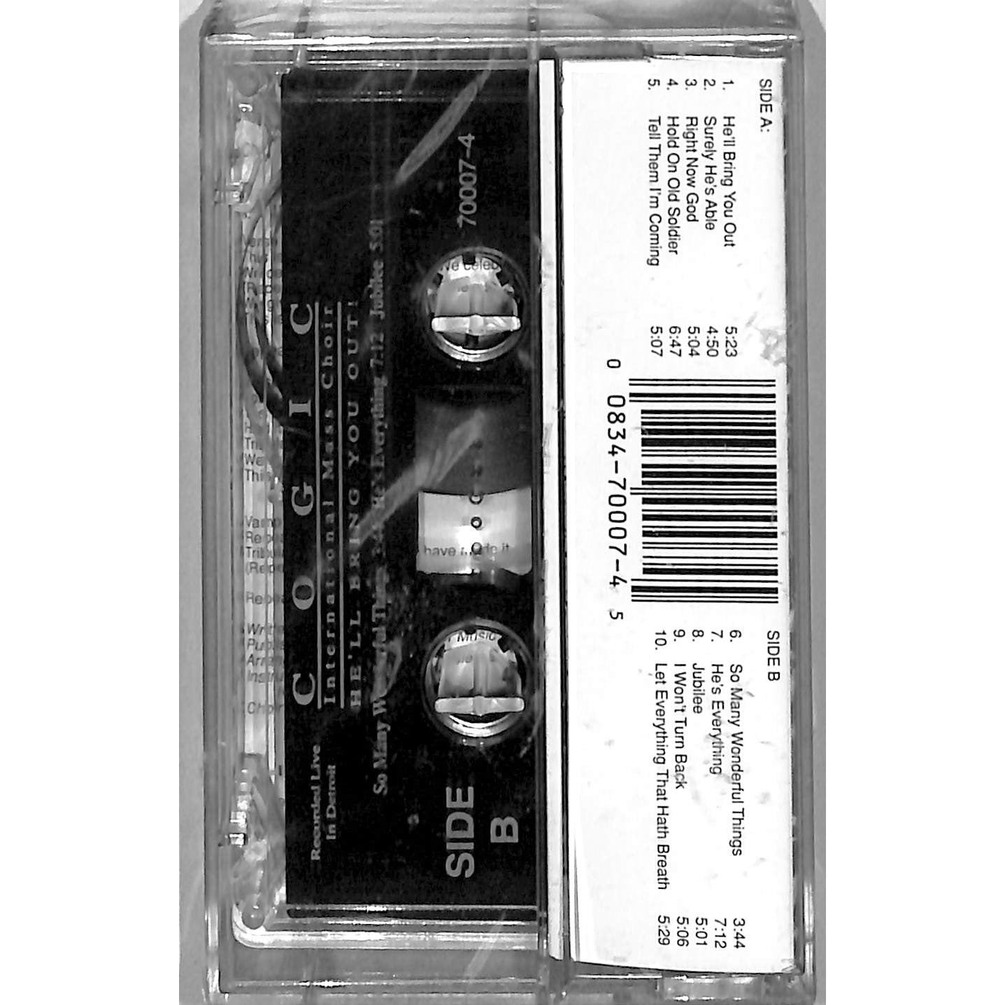 COGIC International Mass Choir - He'll Bring You Out Sealed Cassette 7007-4