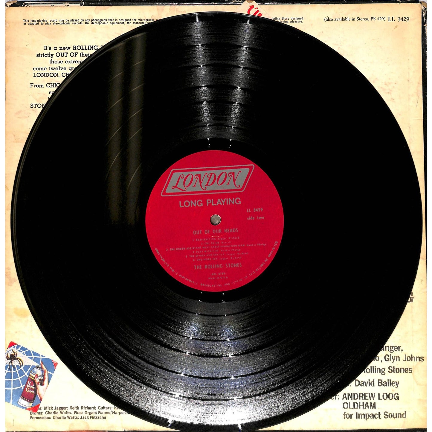 The Rolling Stones - Out of Our Heads Mono Vinyl Record LL 3429