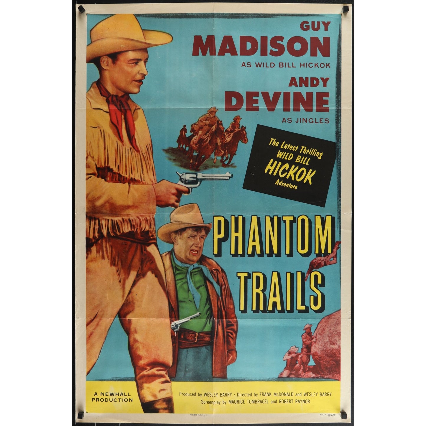 Phantom Trails (1955) Original Movie Poster 27x41