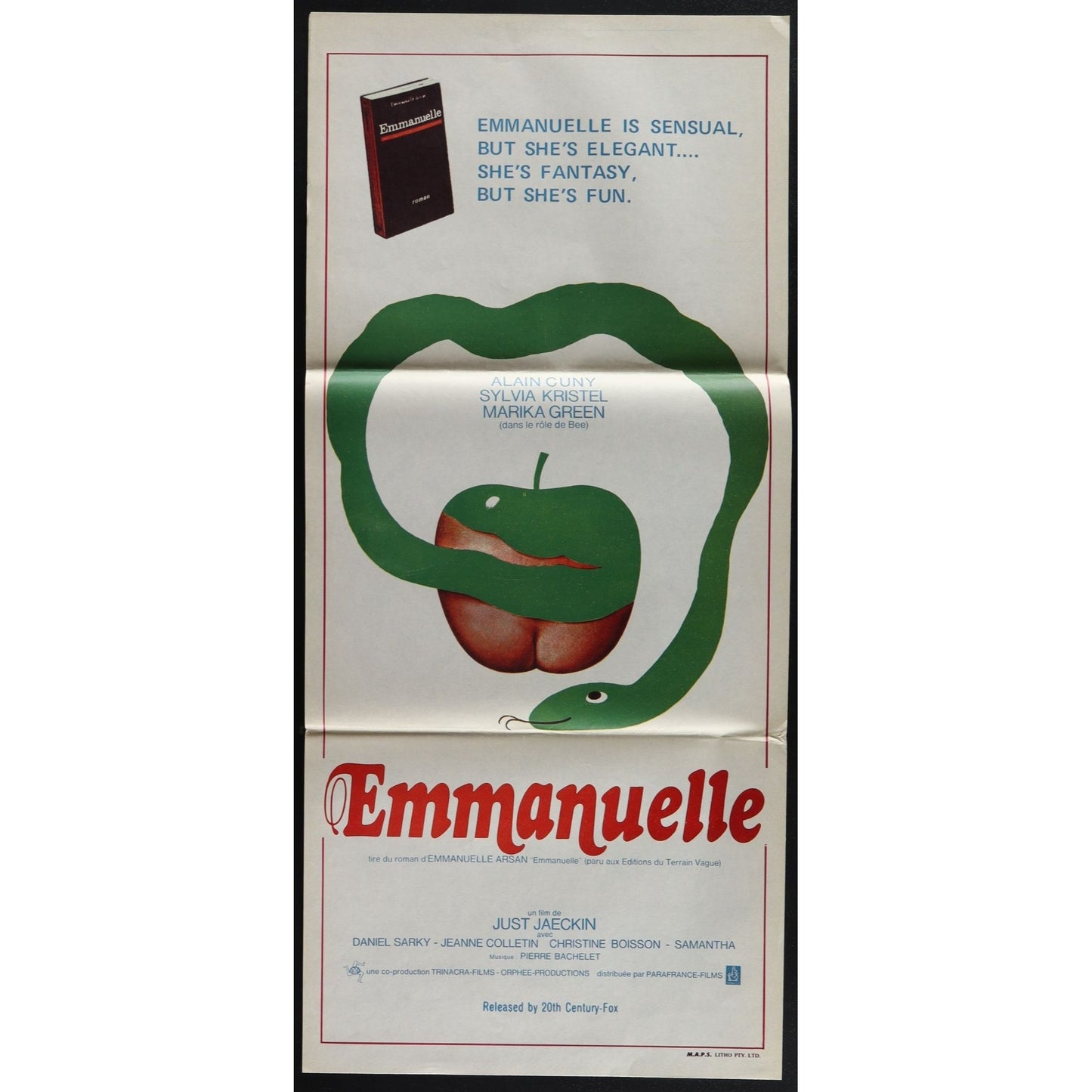 Emmanuelle (1975) Original Australian Daybill Movie Poster 14 1/4x30