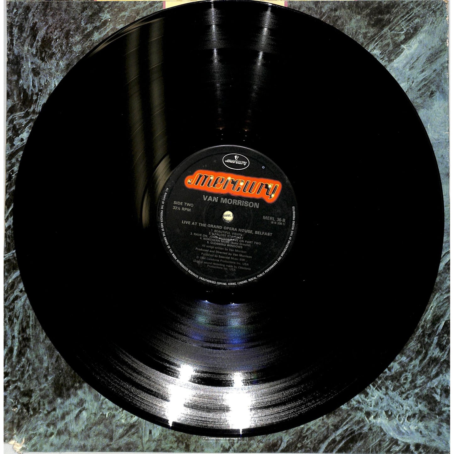 Van Morrison - Live At The Grand Opera House Belfast UK Import Vinyl Record MERL 36