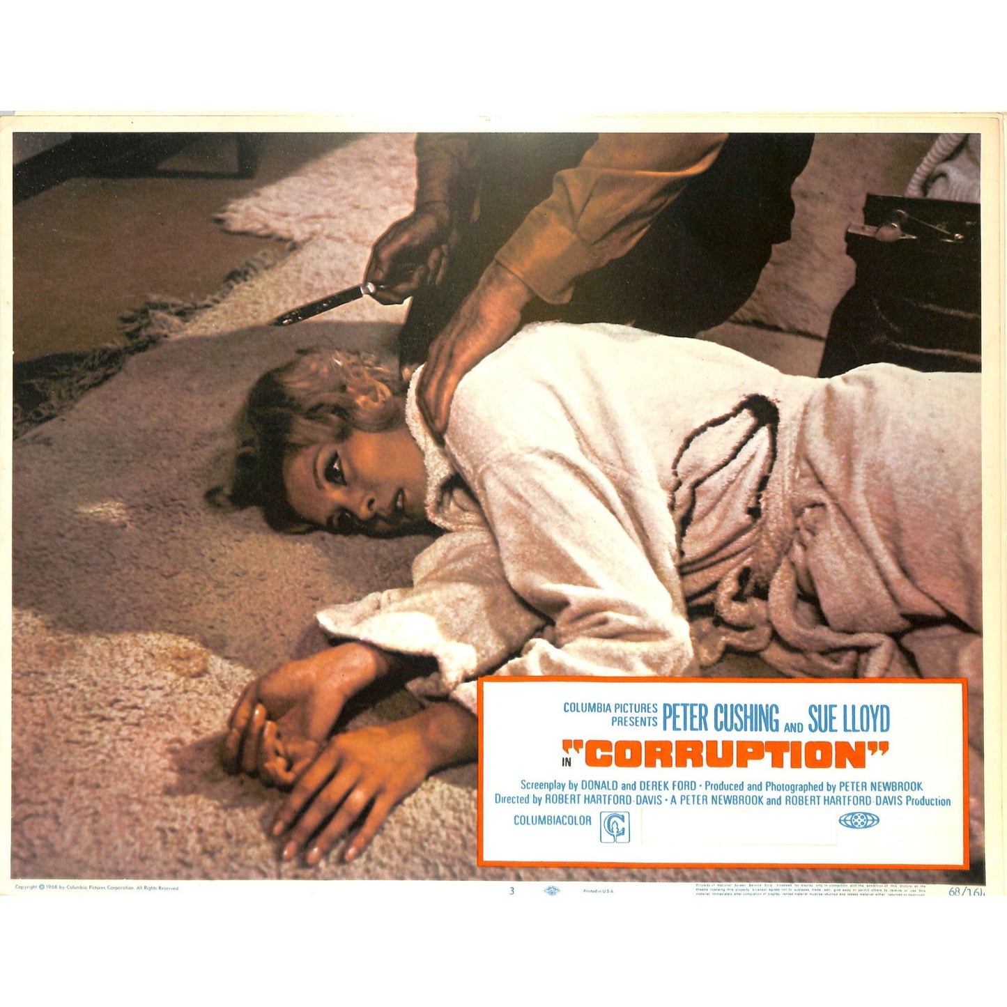 Corruption (1968) Lobby Card Full Set 11X14