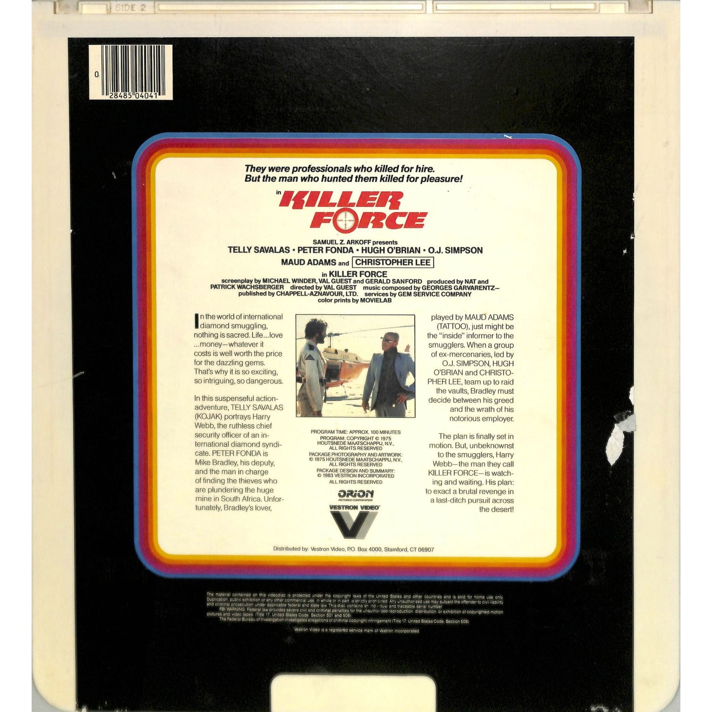 Killer Force (1976) Vintage CED Videodisc
