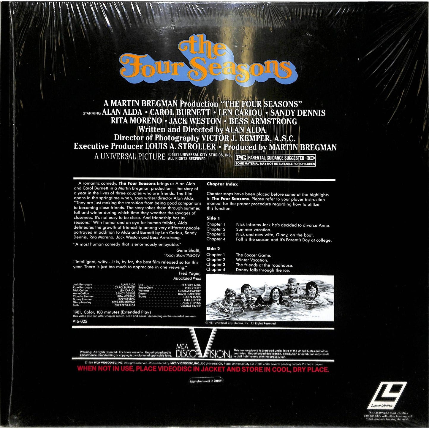 The Four Seasons (1981) MCA Discovision Laserdisc