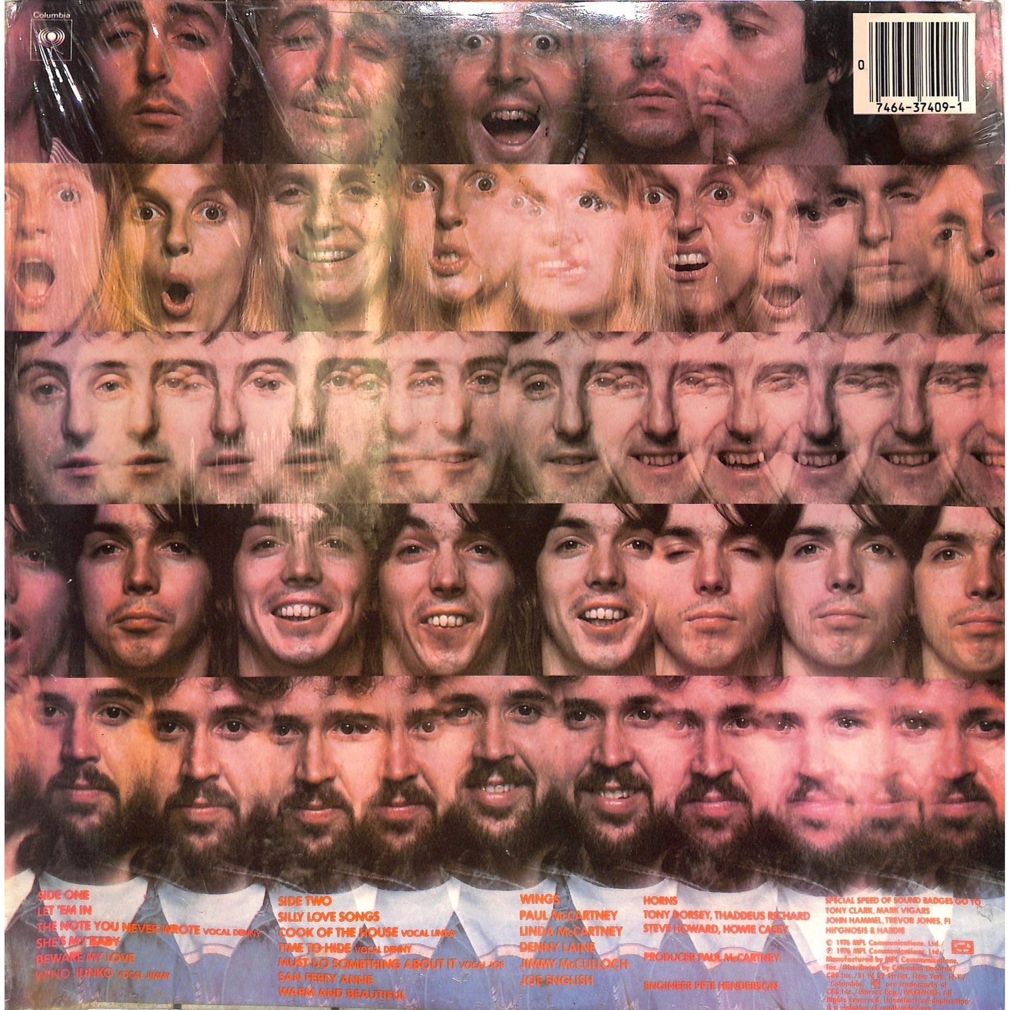 Wings - Wings at the Speed of Sound Vinyl Record FC 37409