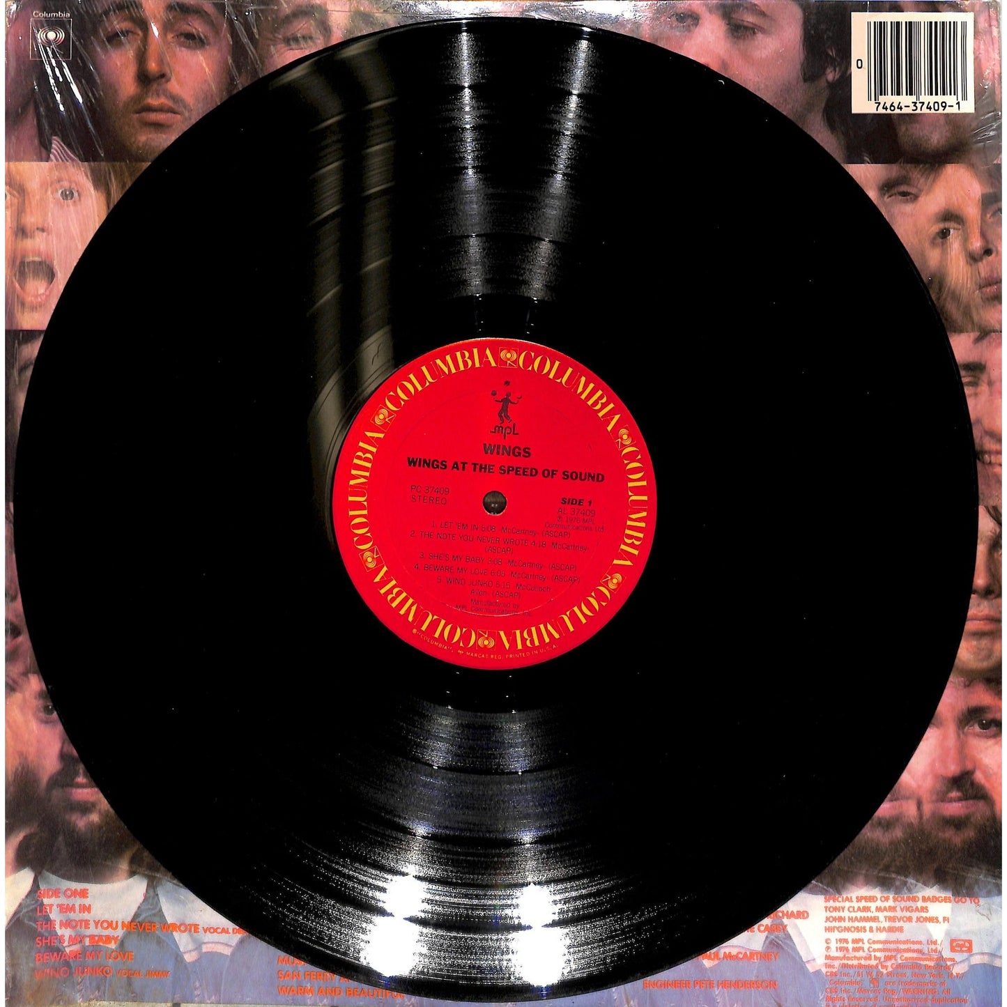 Wings - Wings at the Speed of Sound Vinyl Record FC 37409