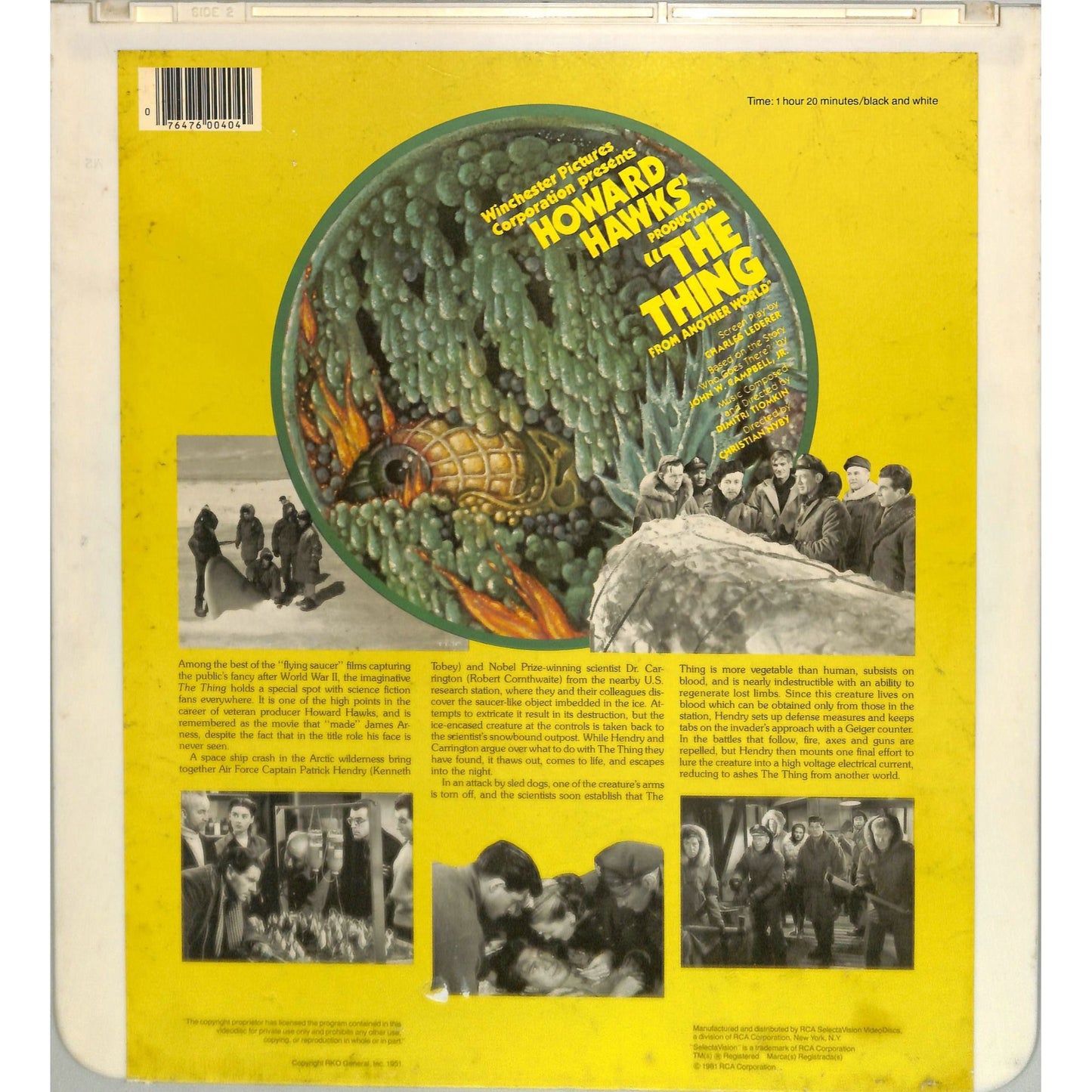 The Thing from Another World (1951) Vintage CED Videodisc
