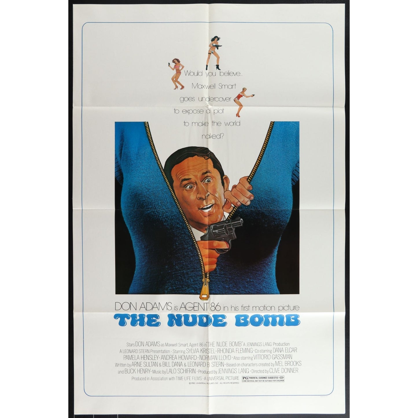 The Nude Bomb (1980) Original Movie Poster Folded 27x41