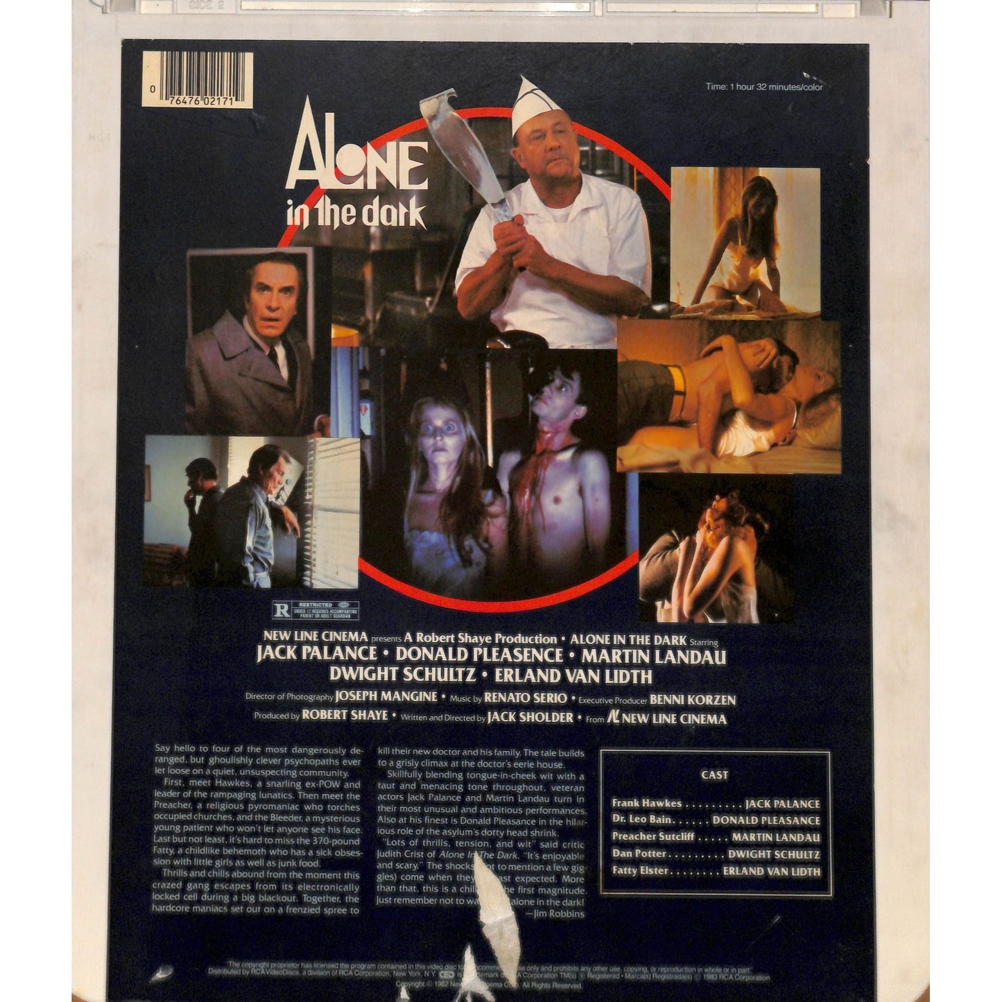 Alone in the dark (1982) Vintage CED RCA SelectaVision Videodisc TESTED WORKING.